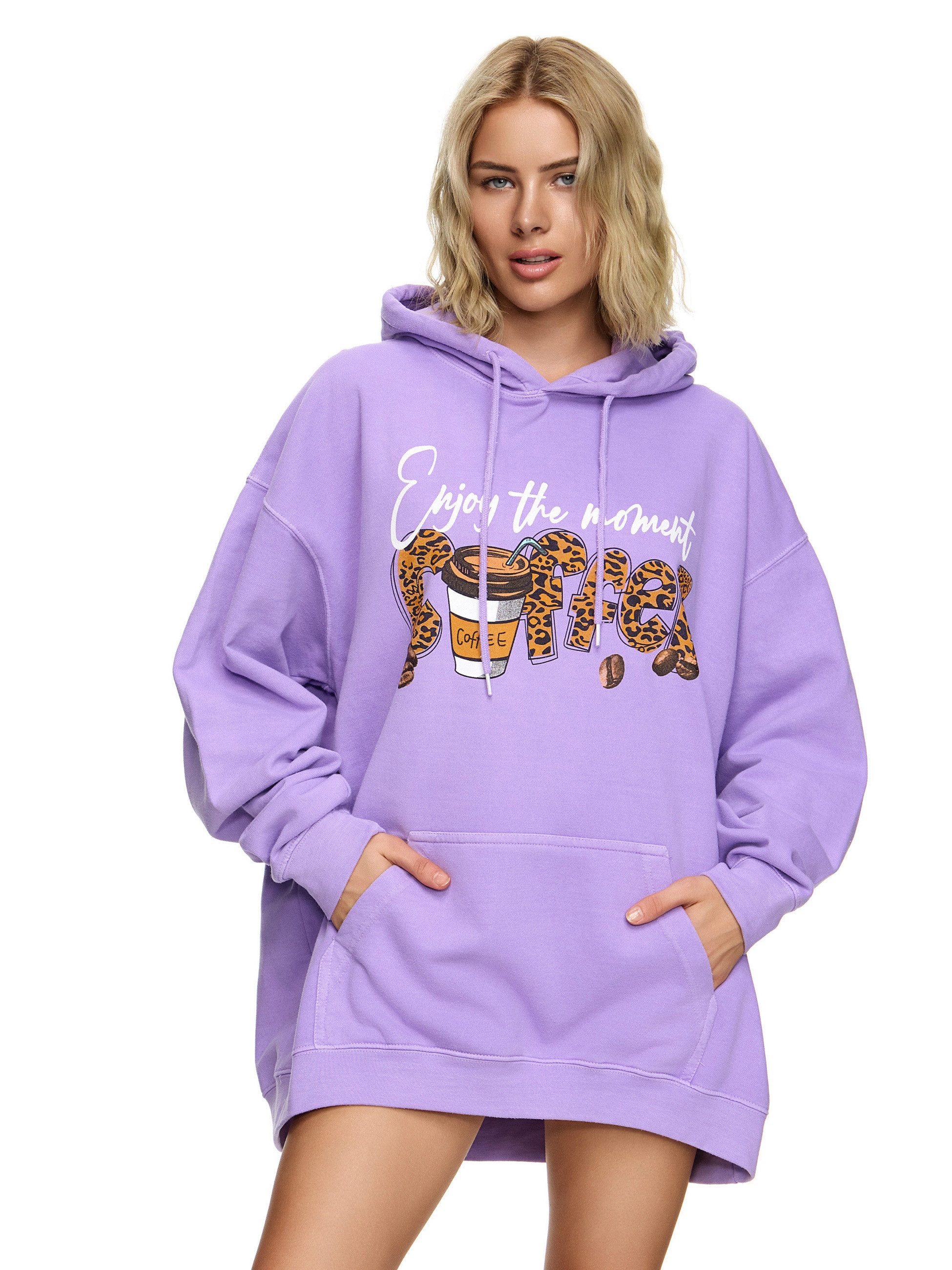 Hoodie Worldclassca Oversized Enjoy COFFEE Hoodie Kapuzenpullover Sweatshirt