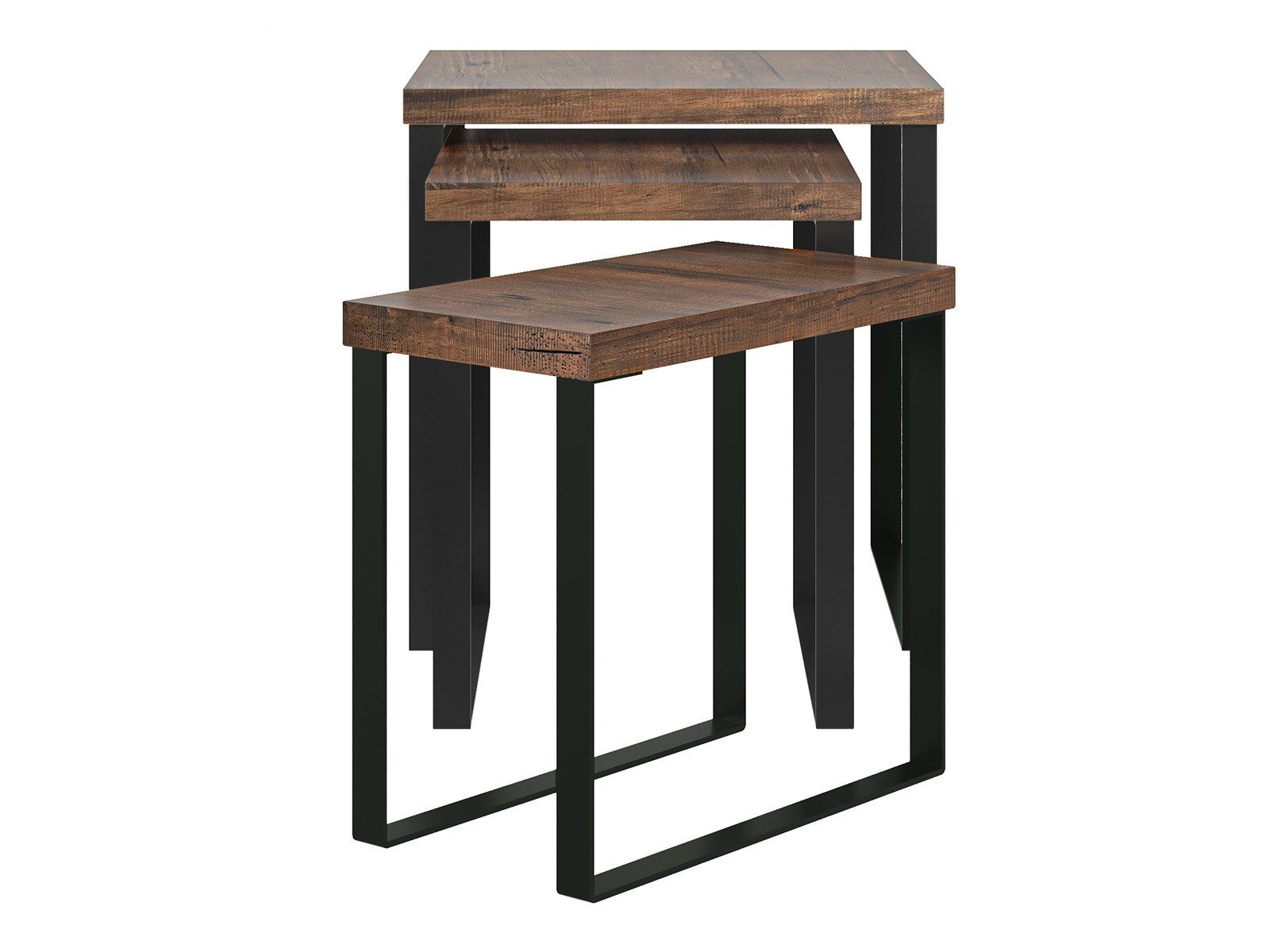 massivum Couchtisch 3er Set Sydney Pinie rustikal Satztische Beistelltische (1-St) – Bild 5 von 5