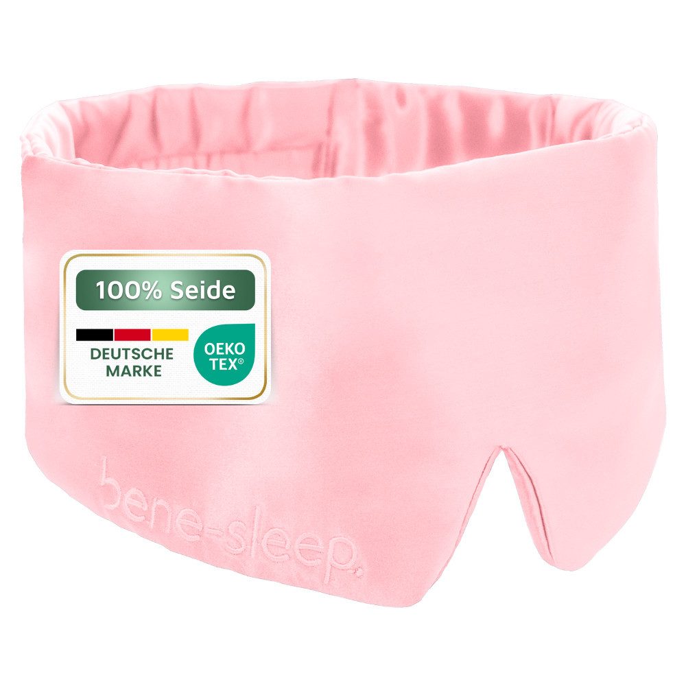 bene-sleep. Schlafmaske bene-sleep Premium Seidenschlafmaske – 100% verdunkelnd, Größenverstellbar