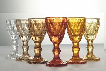 Villa d'Este Likörglas Prisma Sunset, Glas, Gläser-Set, 6-teilig, Inhalt 45 ml