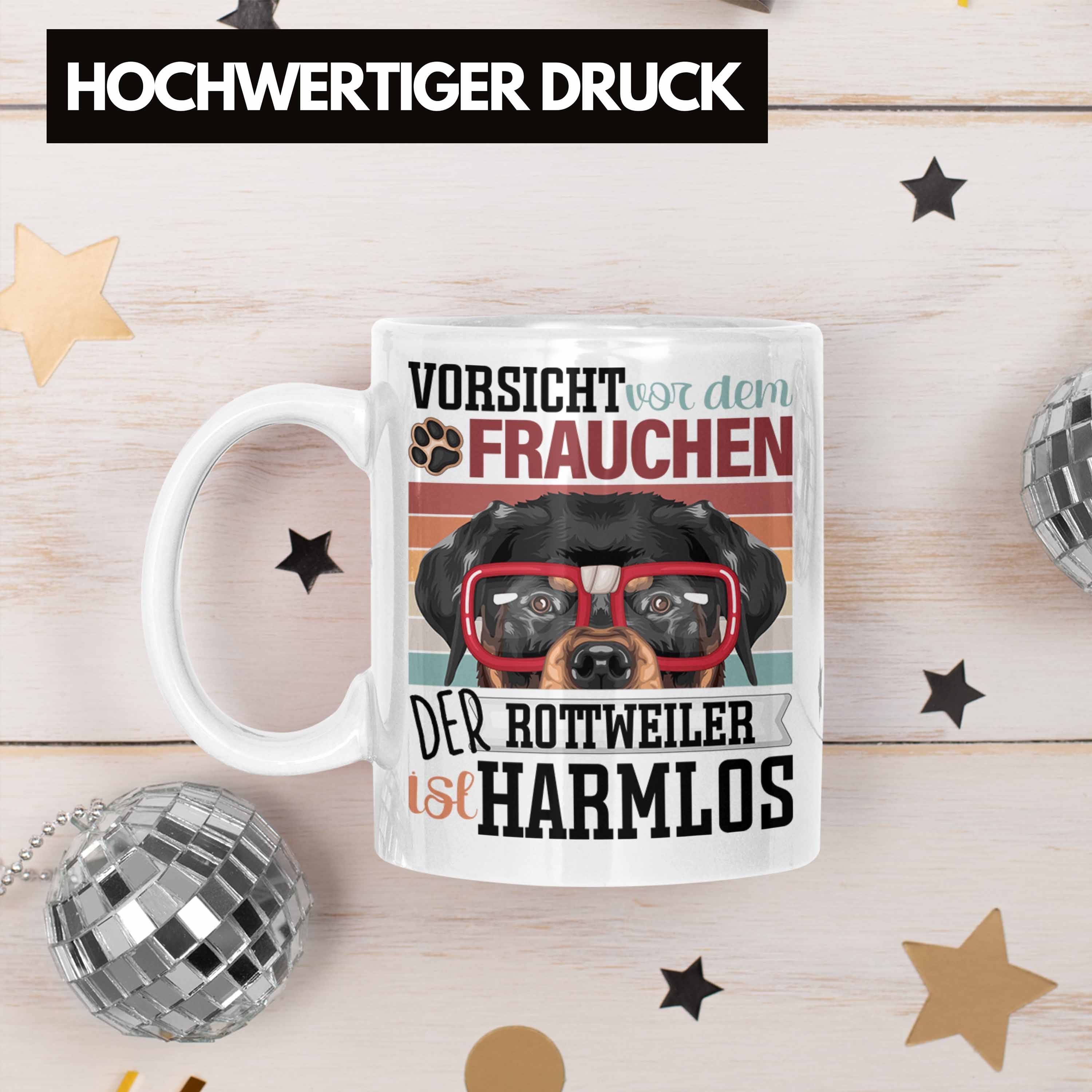 Trendation Tasse Rottweiler Besitzerin Spruch Geschenk Tasse Frauchen Weiss Lustiger Geschenk