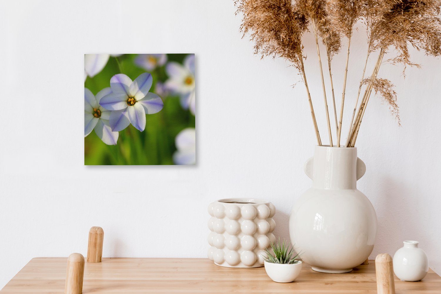 Wohnzimmer bunt Garten Blumen Leinwand St), - für Bilder (1 OneMillionCanvasses® Lila, - Schlafzimmer Leinwandbild