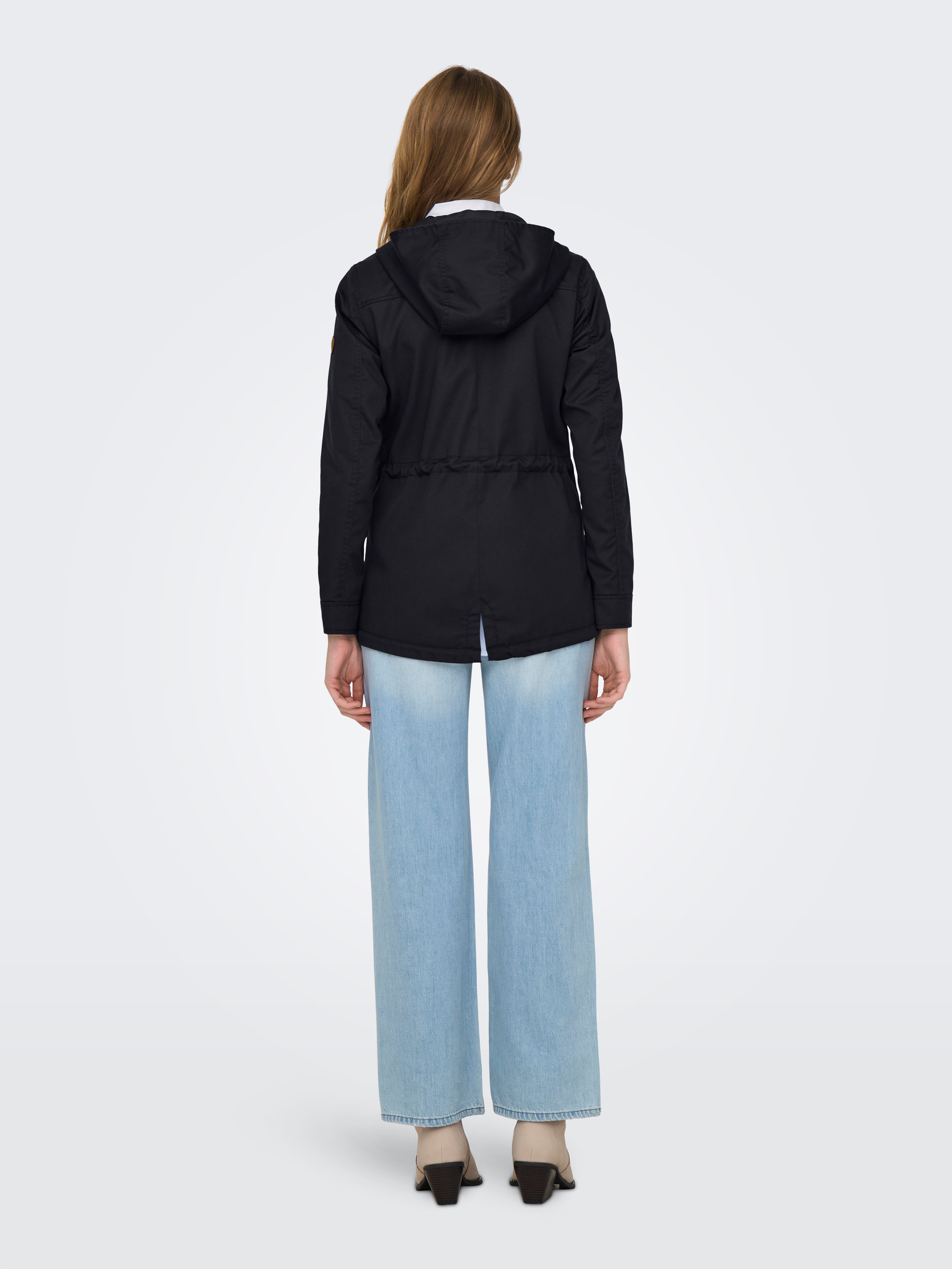 ONLY Parka ONLLORCA LIFE CANVAS PARKA CC OTW mit Kordelzug in der Taille