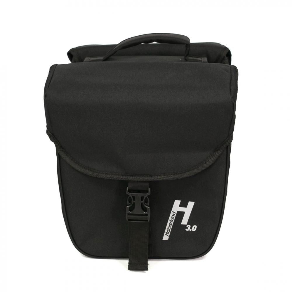 Haberland Fahrradrucksack Haberland Doppeltasche 18l Basic S 3.0 schwarz - kompakter Stauraum fü