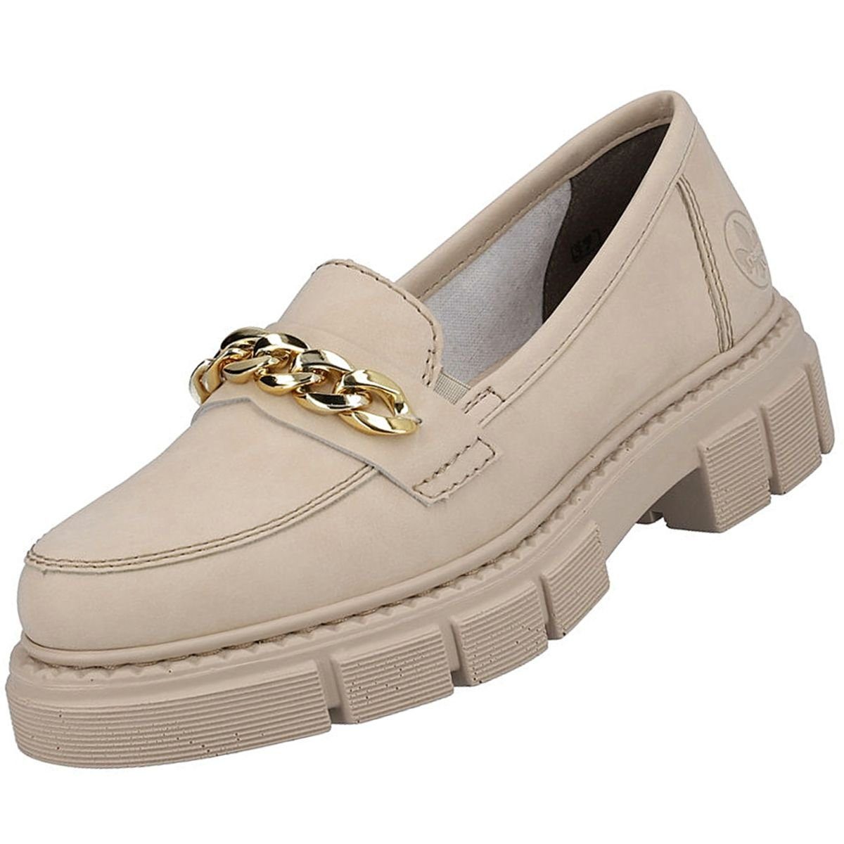 Rieker M3861 Mocassini Donna In Ecopelle | Beige Chiaro | Comodissimi E Leggeri