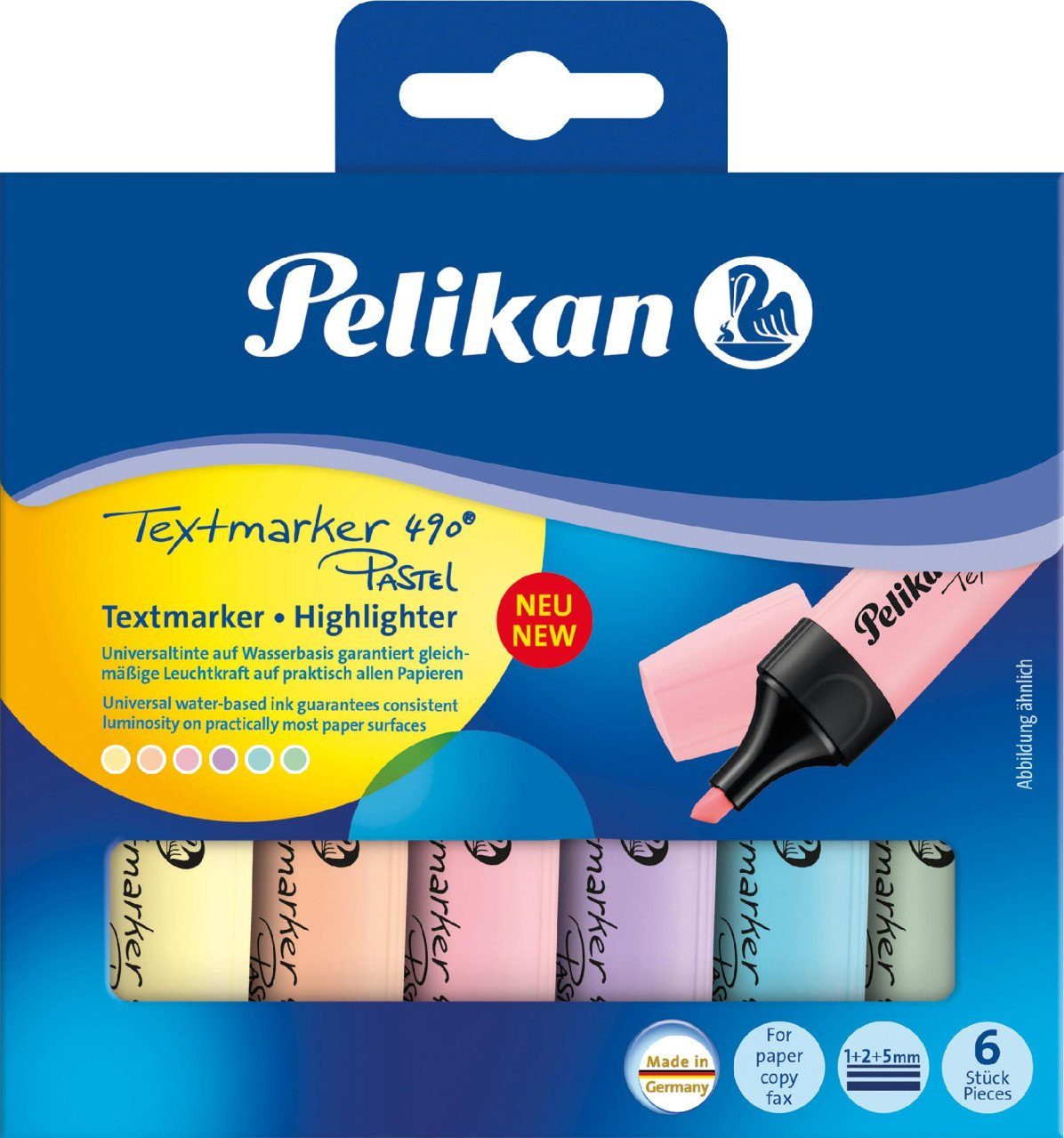 Pelikan Маркеры Pelikan Textmarker 490 Pastell farbig sortiert 6er