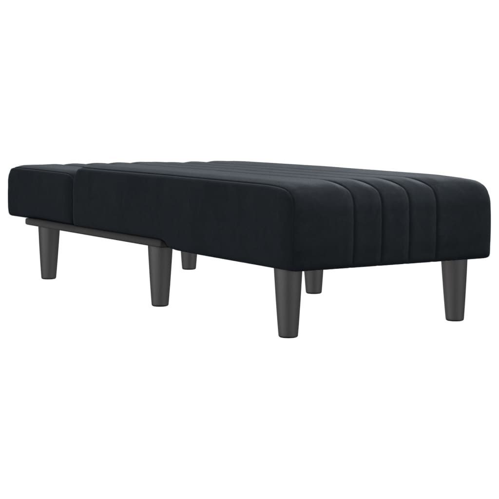 vidaXL Chaiselongue Chaiselongue Schwarz Samt, 1 günstig online kaufen