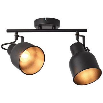 Brilliant Deckenleuchte Rolet, Lampe, Rolet Spotrohr 2flg sand schwarz, Metall, 2x D45, E14, 18W,Trop