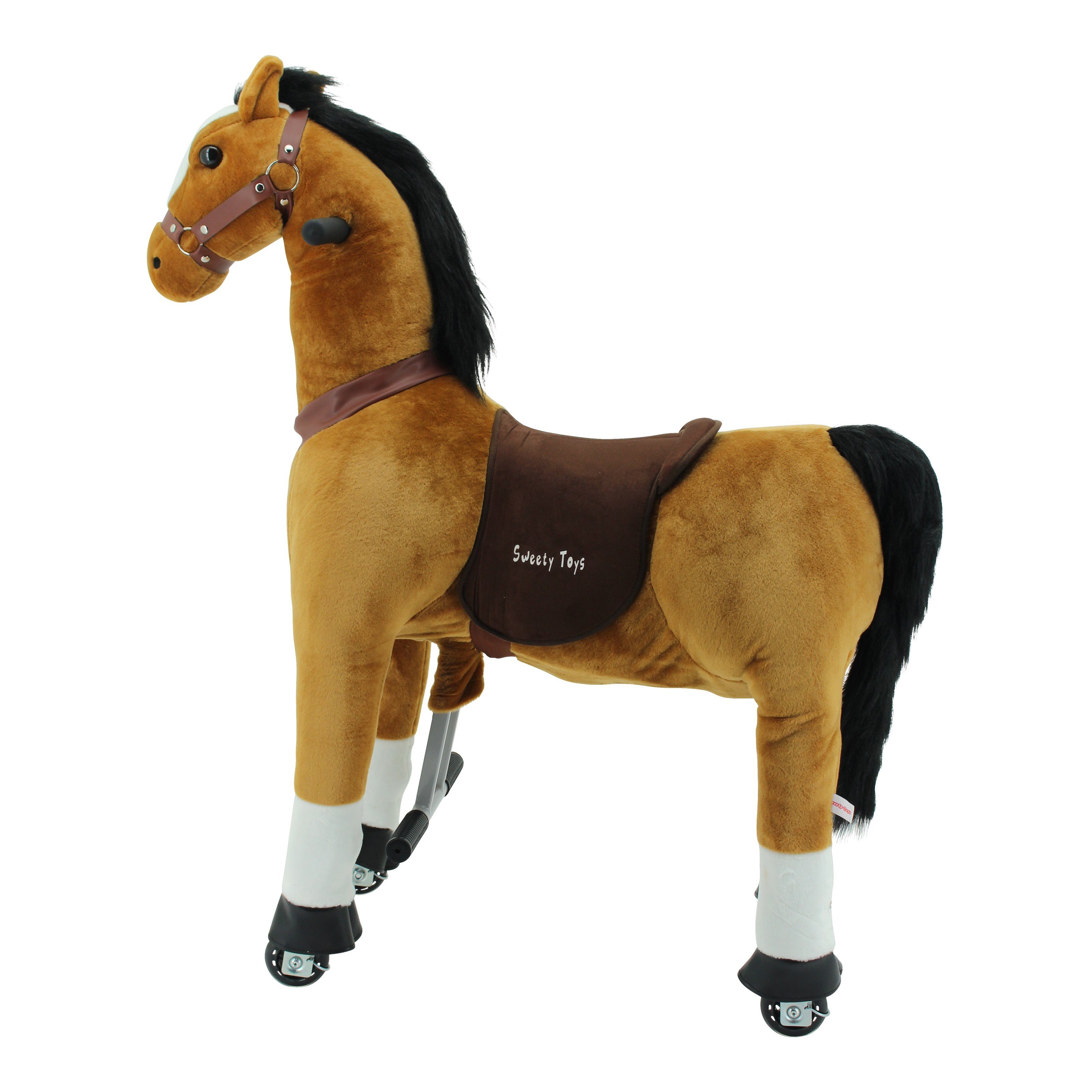 Sweety-Toys Reittier Sweety Toys 7363 Reittier Pferd BROWNIE auf Rollen für 4 bis 9 Jahre