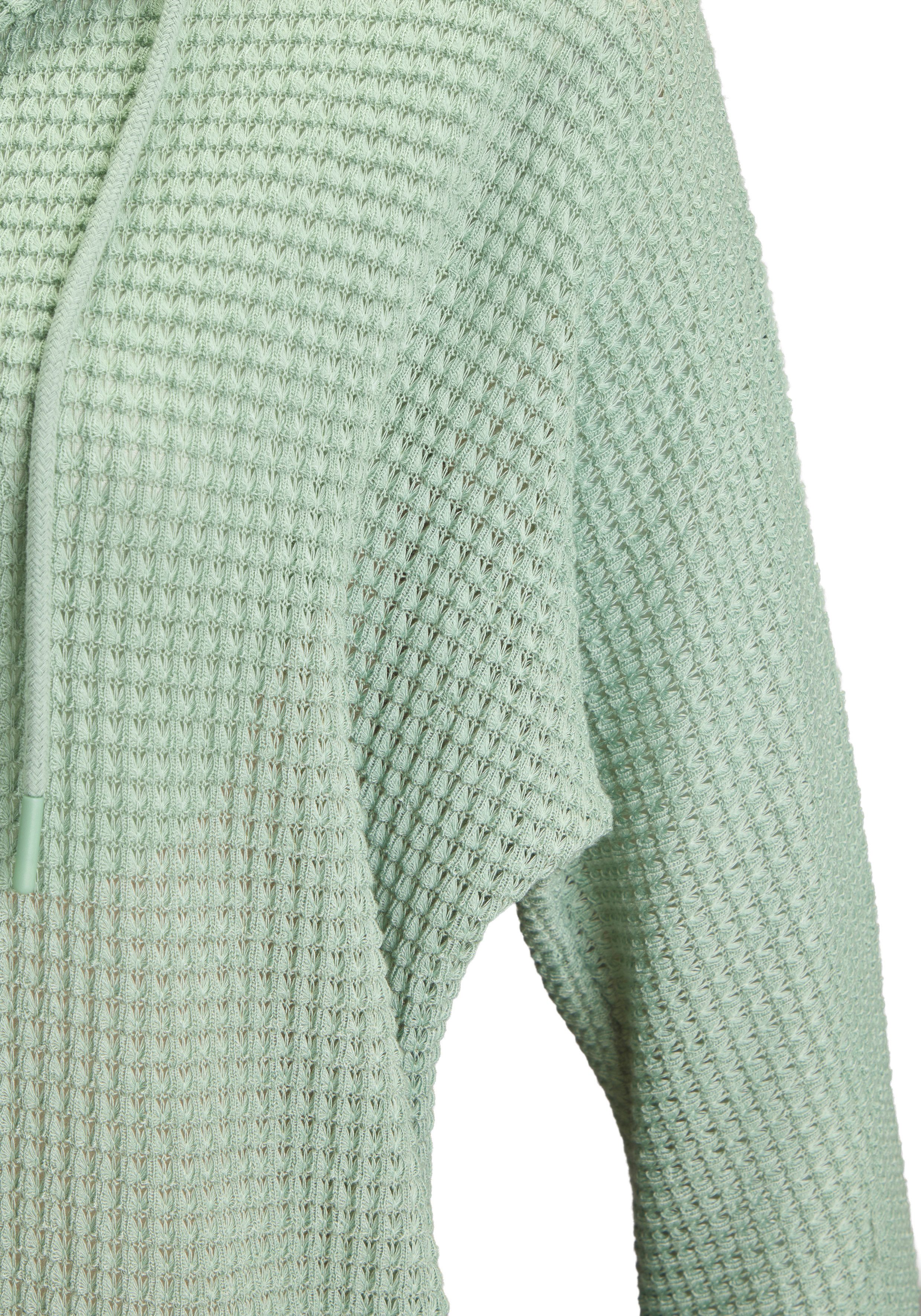 LASCANA Kapuzenshirt aus Waffelstrick mit Knopfleiste – Bild 5 von 5