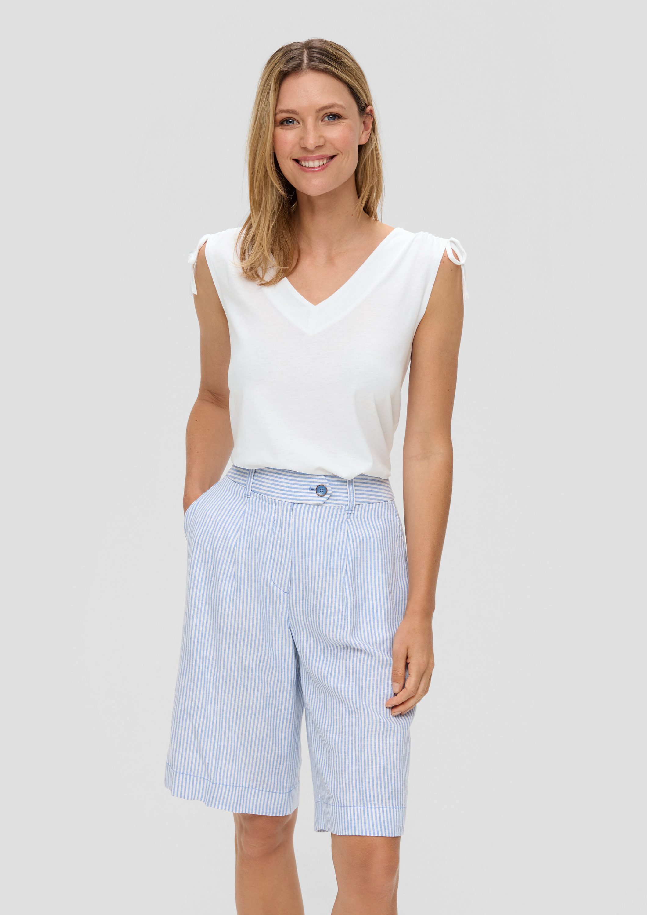 s.Oliver Muscleshirt T-Shirt Ärmelloses Shirt mit Bindedetail an der Schulterpartie