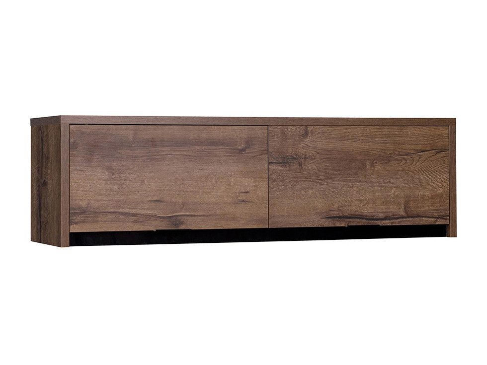 Beautysofa Hängeschrank DEVON mit 2 Türen (Eiche Monastery + Schwarz Hochglanz, modern & elegant) Breite: 120 cm