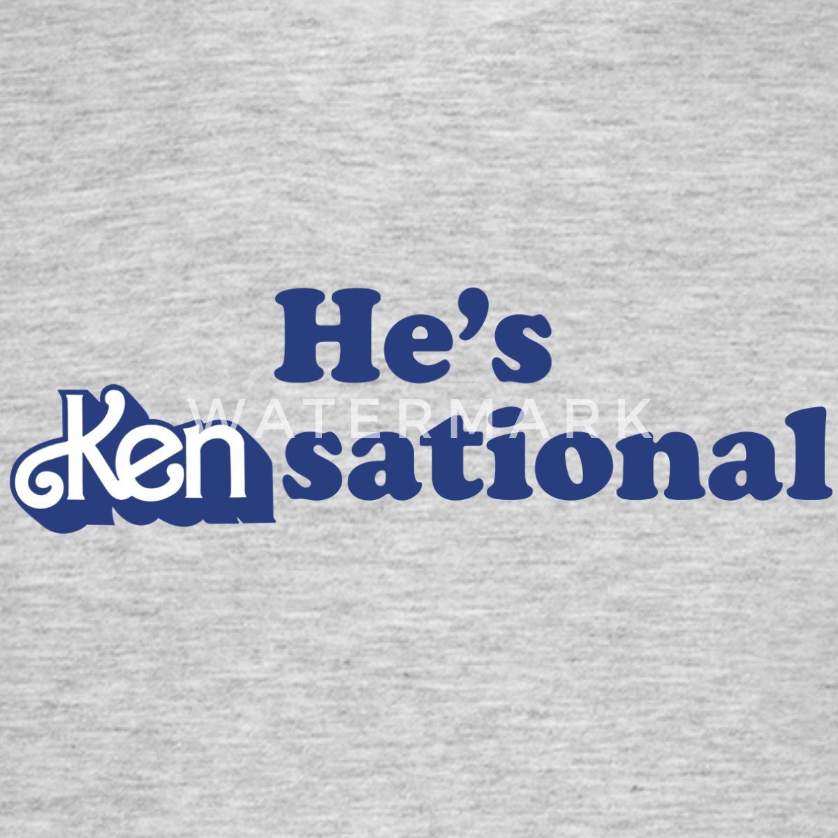 Spreadshirt T-Shirt Barbie Ken Design Lustiger Spruch He's Kensational Männer T-Shirt (1-tlg)