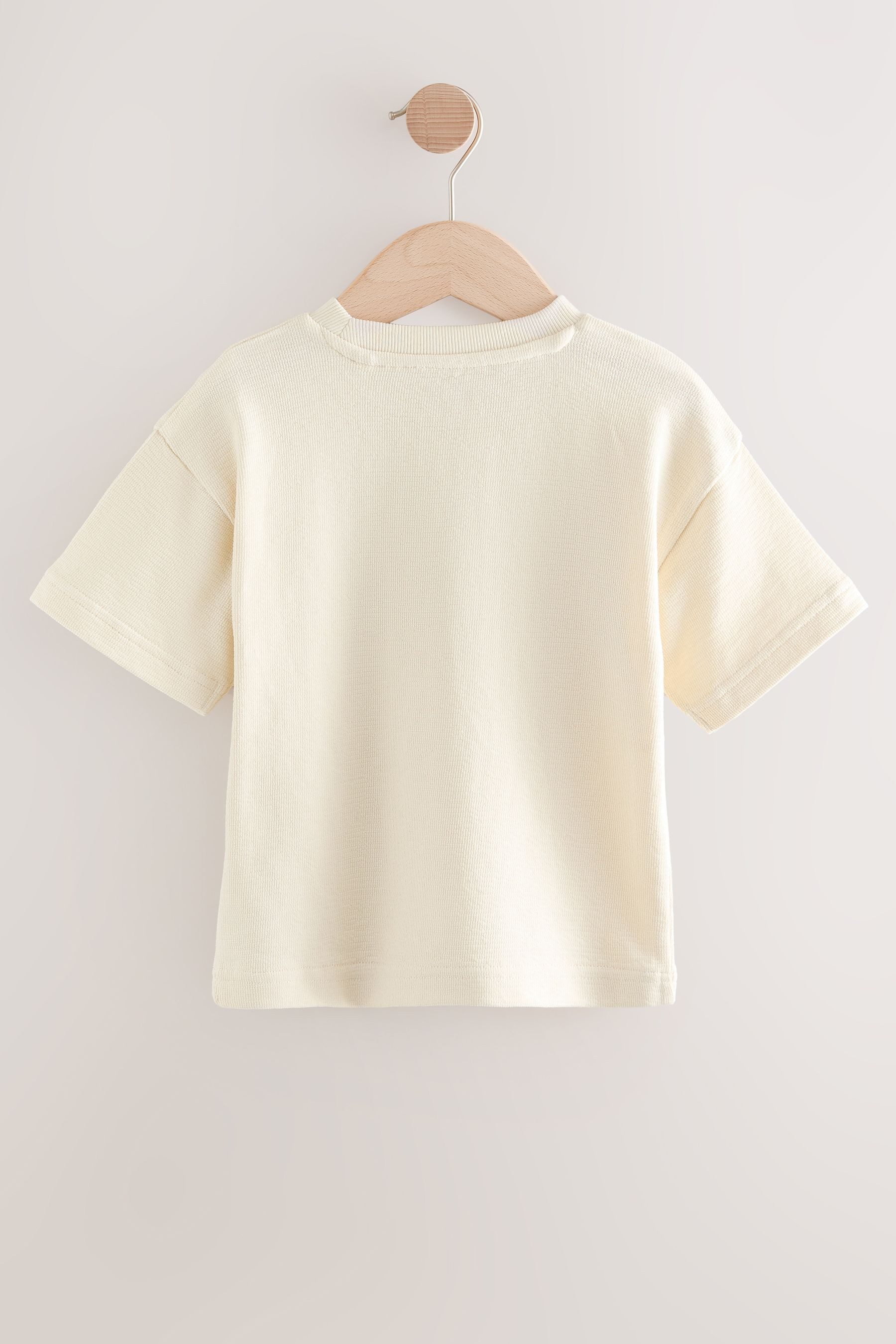 Next T-Shirt Strukturiertes Kurzarm-T-Shirt aus 100 % günstig online kaufen