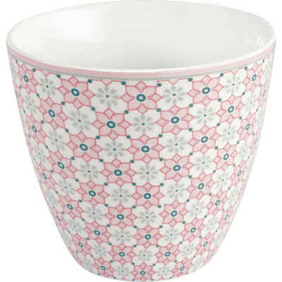 Greengate Becher Gwen Latte cup pale pink 0,35l, Steingut