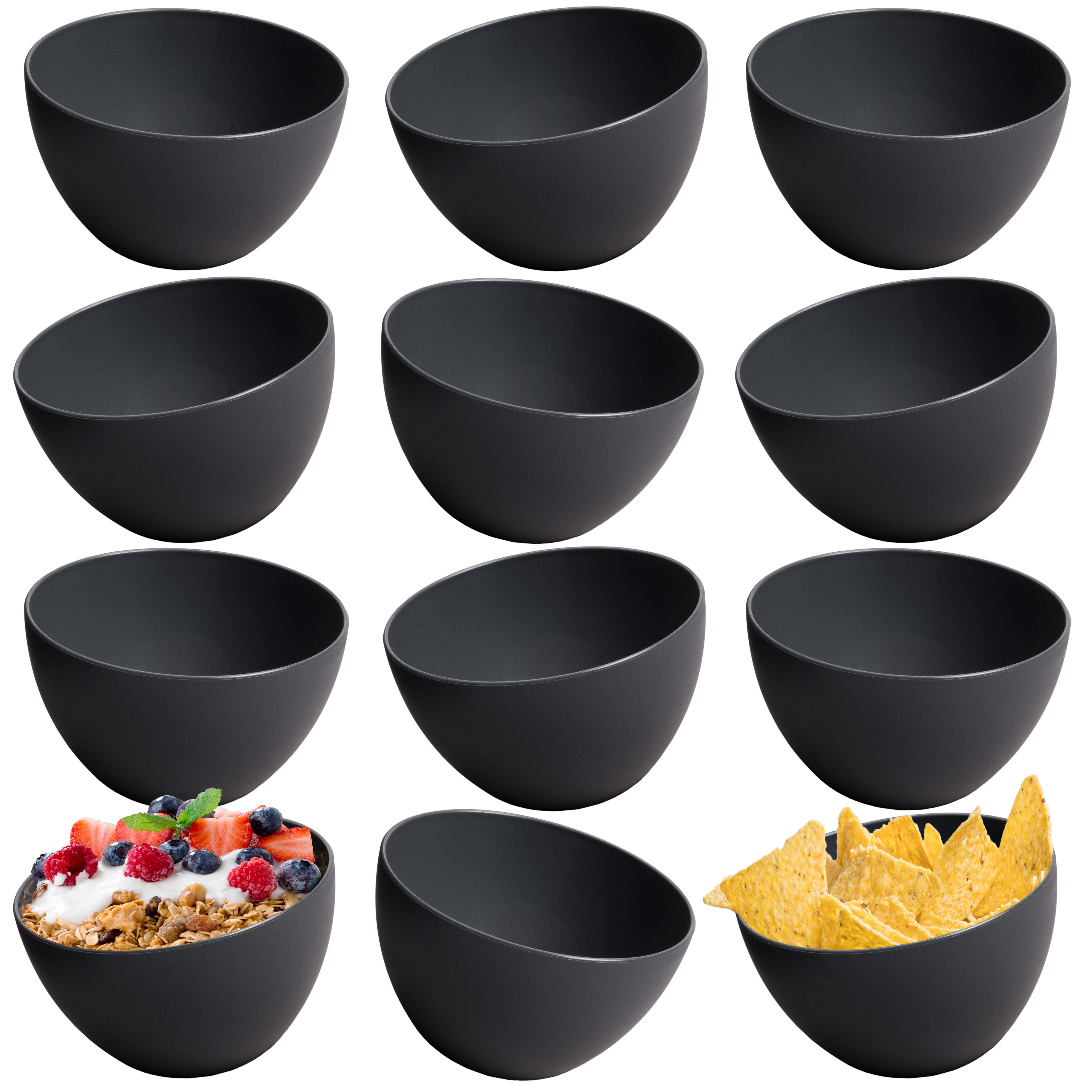 Müslischale Bowl Schüssel 12er Set (Anthrazit)