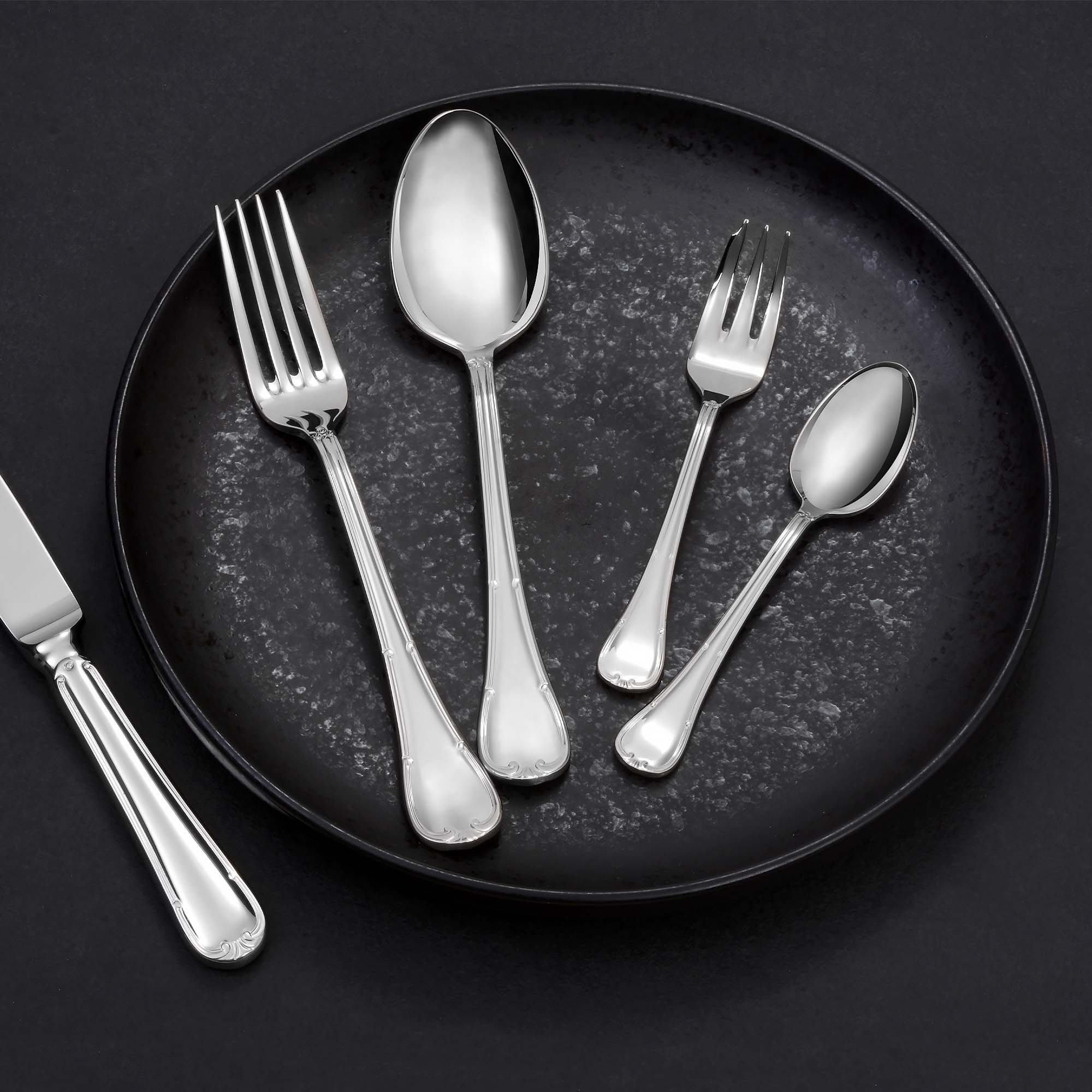 GRÄWE Besteck-Set GRÄWE Besteck-Set Bayreuth, 10-teilig, 2 Personen, silber, Edelstahl, Edelstahl