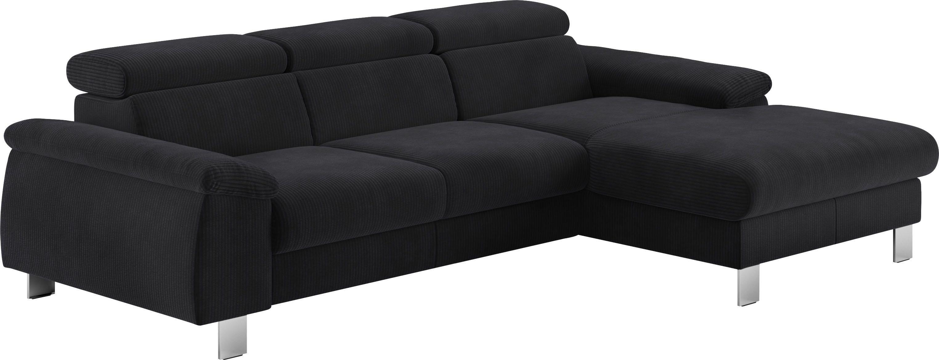 COTTA Ecksofa Komaris L-Form, B: 244 cm, mit Kopfteilverstellung, optional Bettfunktion, Bettkasten & Licht
