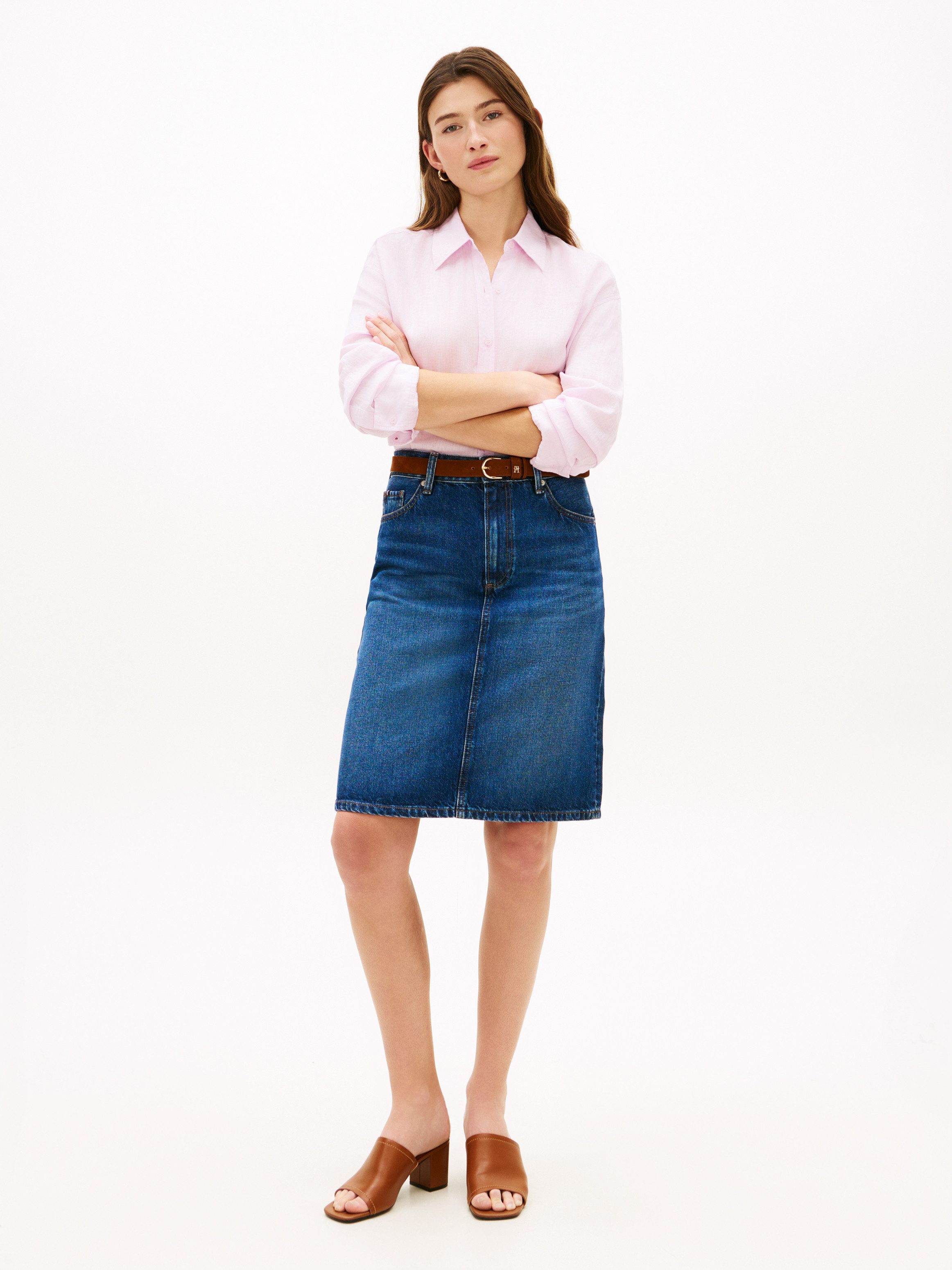 Tommy Hilfiger Jeansrock DNM NEW DOREEN KNEE SKIRT RW mit 5-Pocket-Design