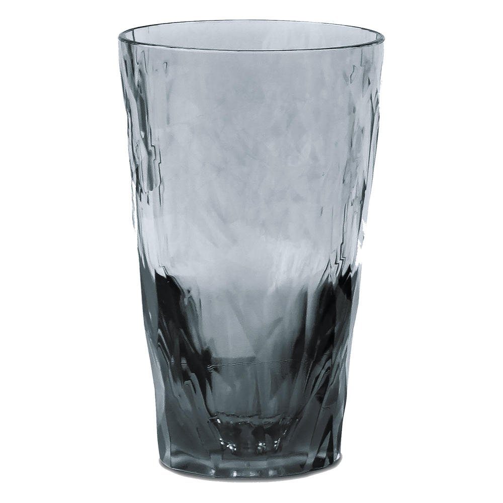 KOZIOL Longdrinkglas Club Extra Transparent Grey, Kunststoff