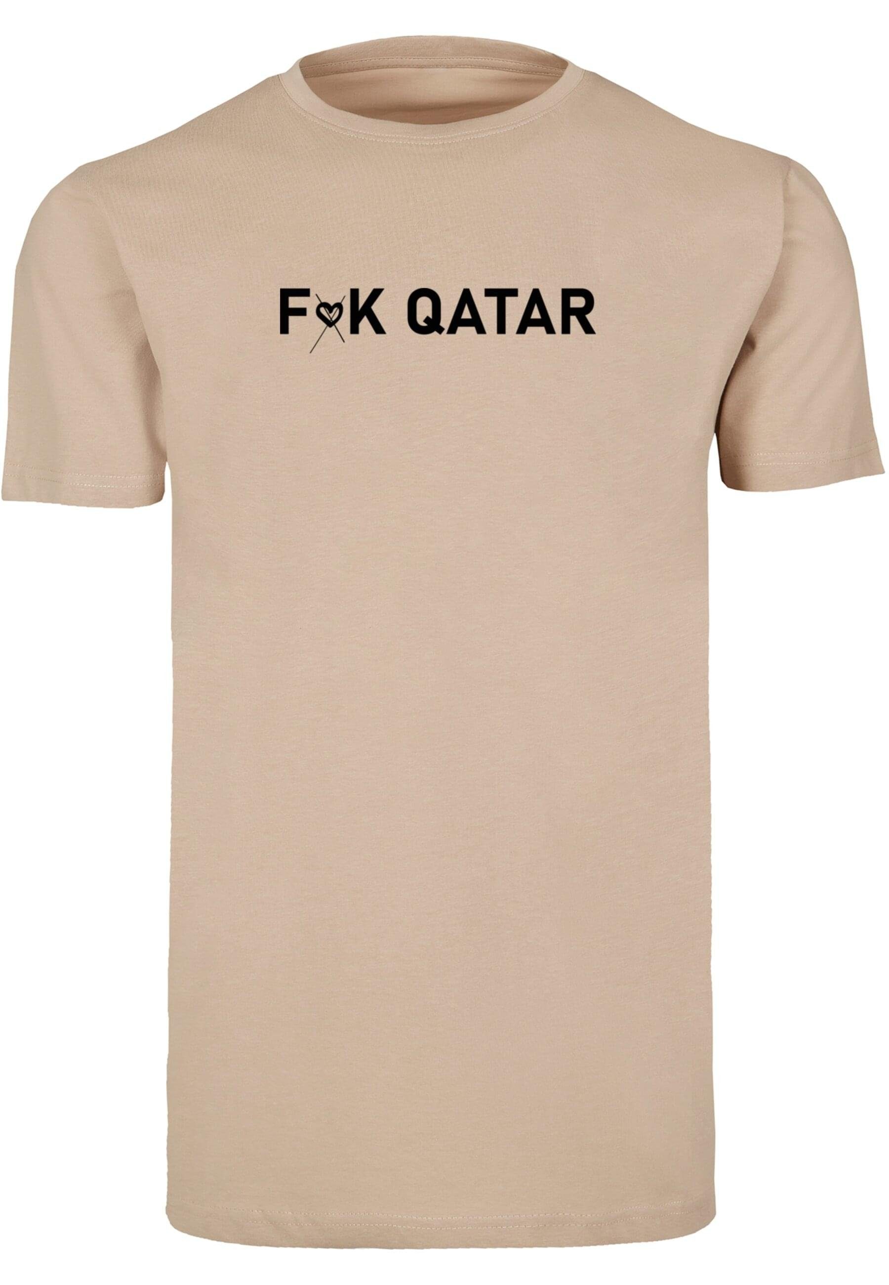 (no F heart) (1-tlg) Merchcode Neck T-Shirt Qatar Round Herren K T-Shirt
