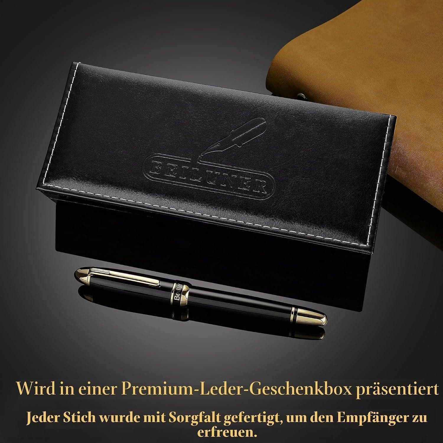 LuxusKollektion Tintenroller Rollerball Luxus Schwarz/Gold 24K Gold Piano Lack – Bild 5 von 5