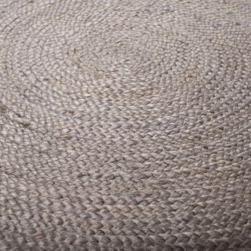 Teppich Istanbul, FLAIR RUGS, rund, Höhe: 7 mm, aus 100% Jute, mit Quasten & Bordüre