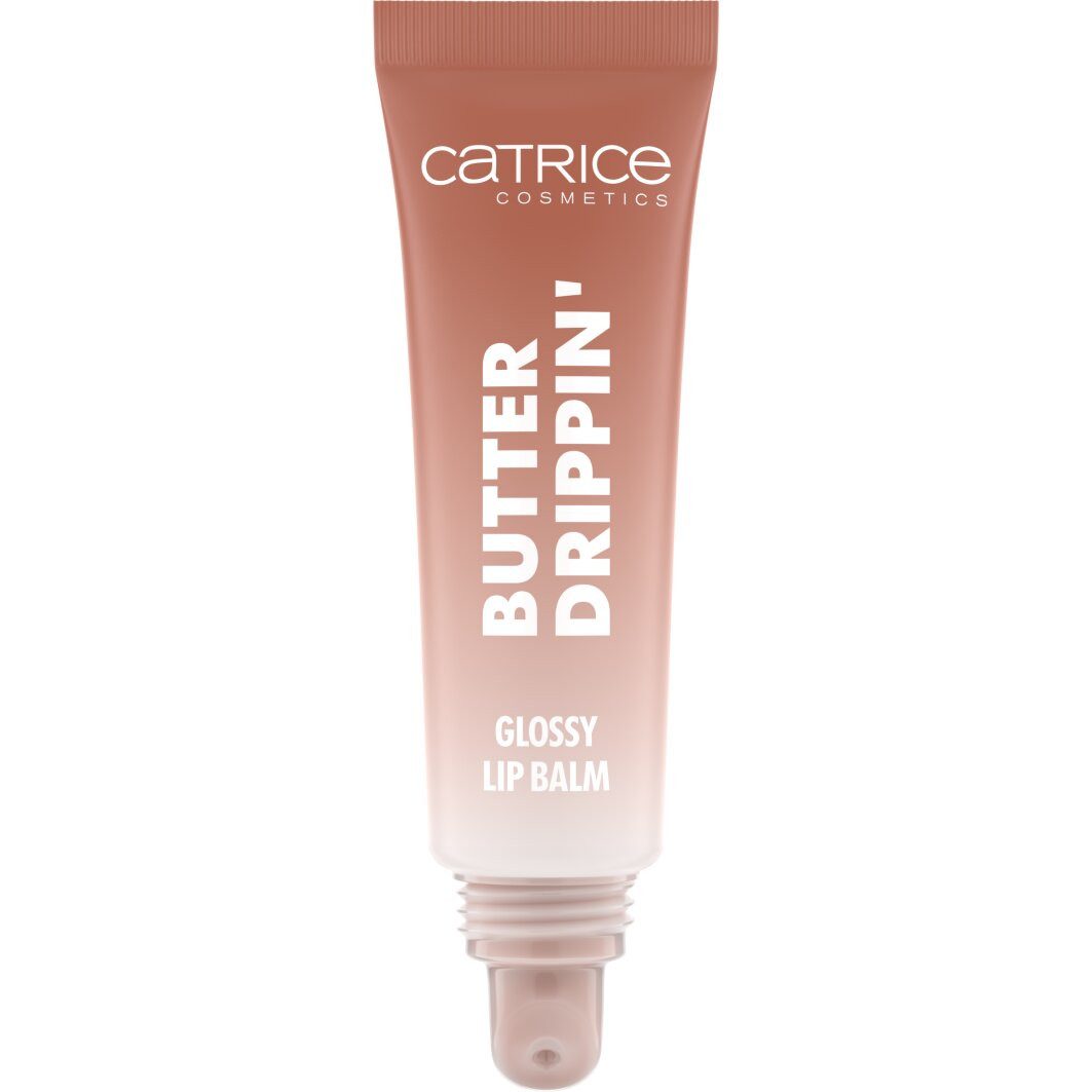 Catrice Lippenbalsam Butter Drippin' Glossy Lip Balm, 3-tlg., Dezenter Farbakzent, geschmeidig, hochglänzend, spendet Feuchtigkeit.
