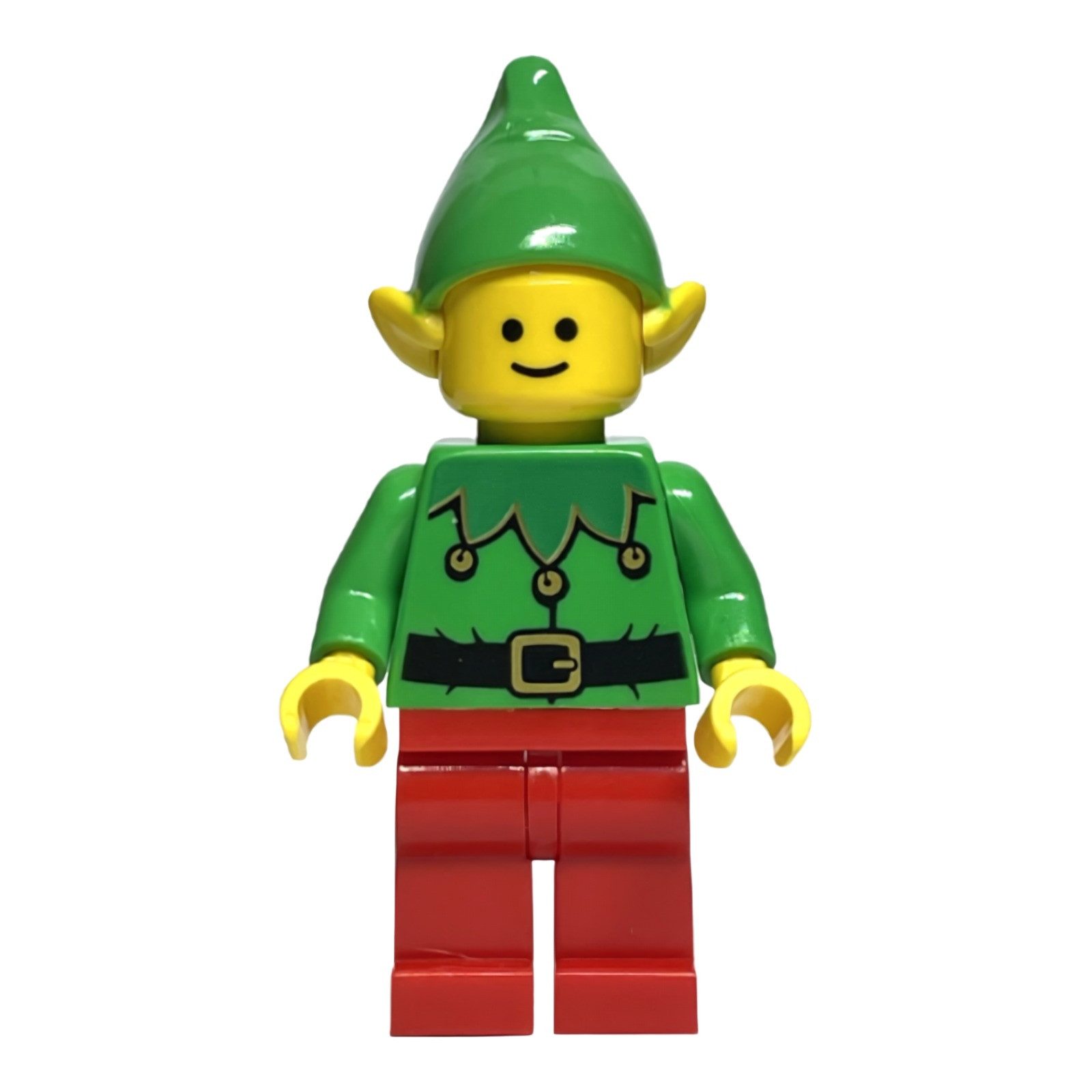 LEGO® LEGO Minifigur Elf - Green Scalloped Collar with Bells, Red (hol219) Spielbausteine