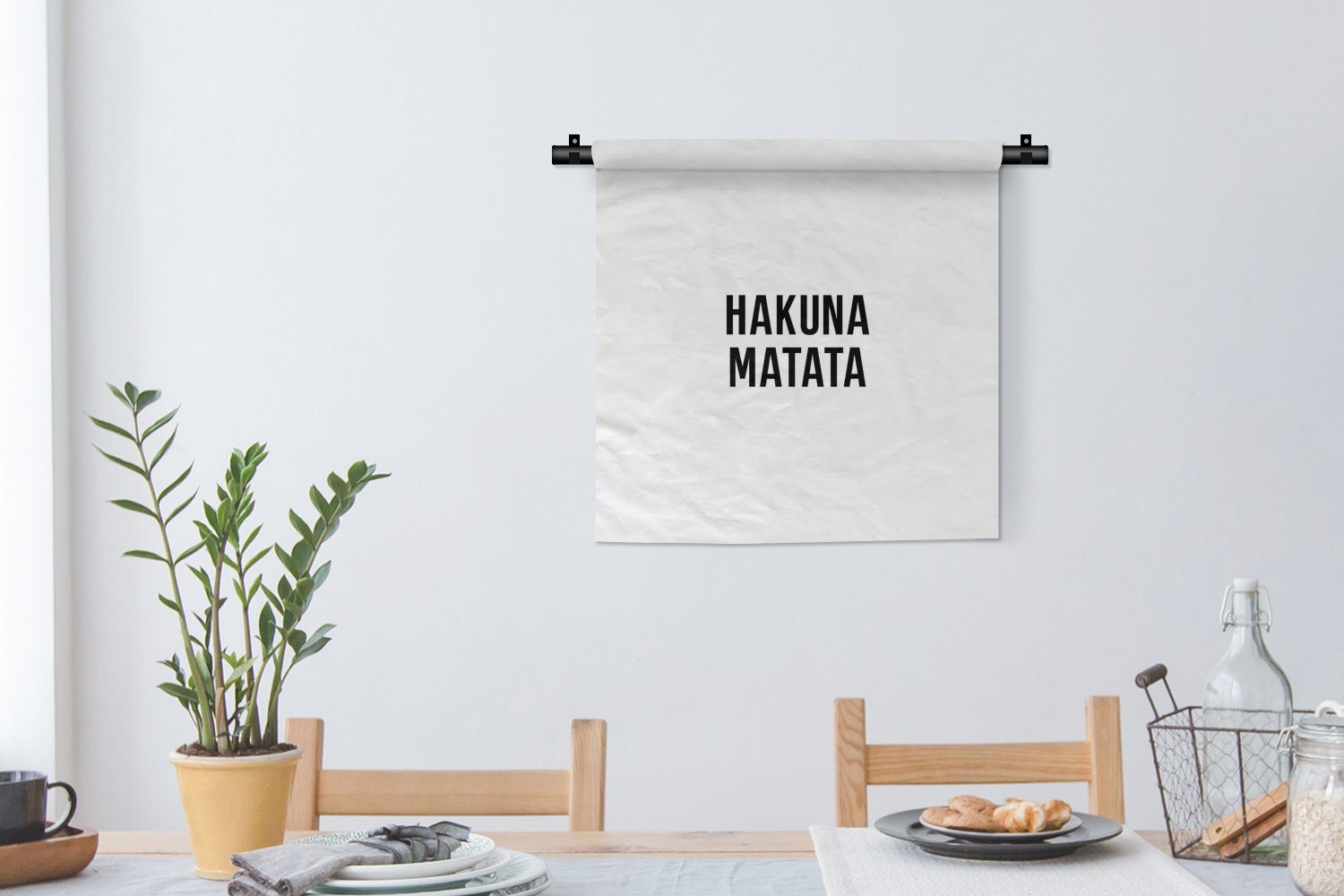 Wanddeko Kleid, Zitate Wohnzimmer, Kinderzimmer - für Hakuna MuchoWow - Wanddekoobjekt Baby Kinder Schlafzimmer, Text, - - matata Wandbehang,