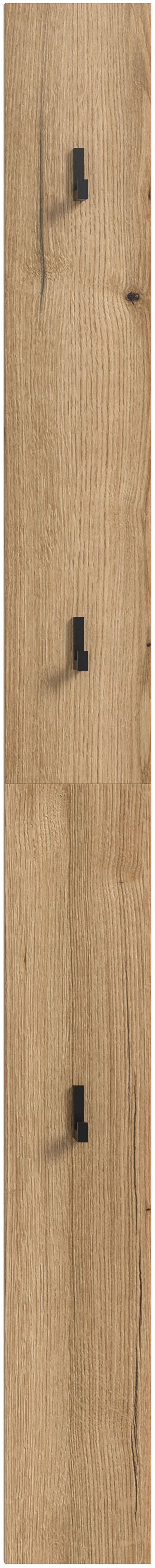 Home affaire Garderobenpaneel (1 St), Oran, Evoke Oak, Garderobenpaneel mit drei Haken, Flurgarderobe