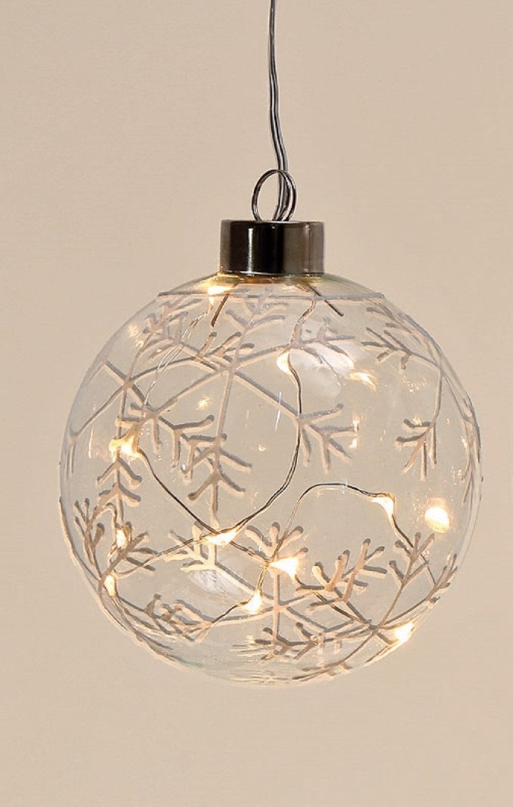 BOLTZE GRUPPE GmbH Dekolicht Beleuchtete Weihnachtskugel Glas Ø9,5cm