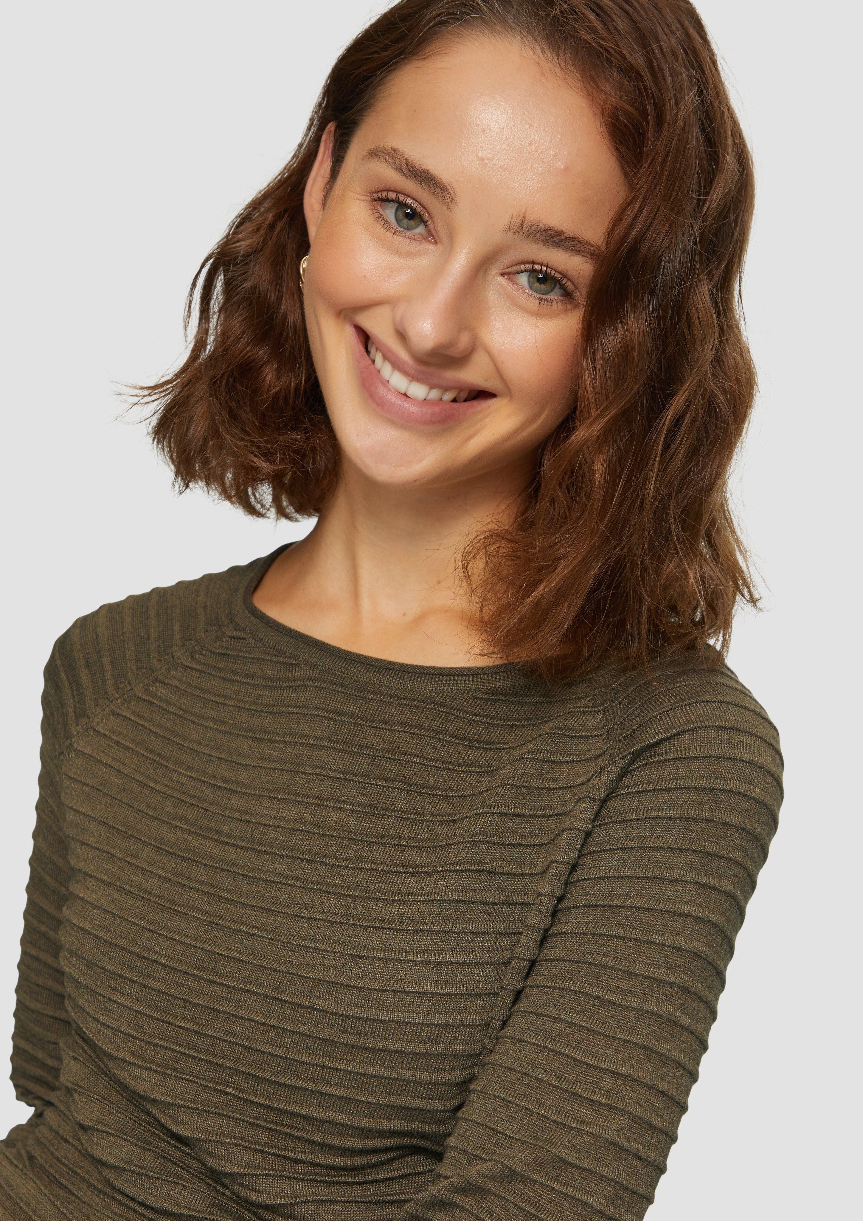 QS Strickpullover, mit Strukturmuster günstig online kaufen