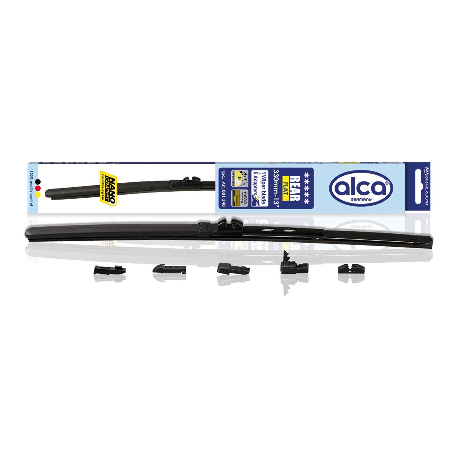 Scheibenwischblätter Heckwischerblatt 13"/330 mm Flachbalken mit Adapter