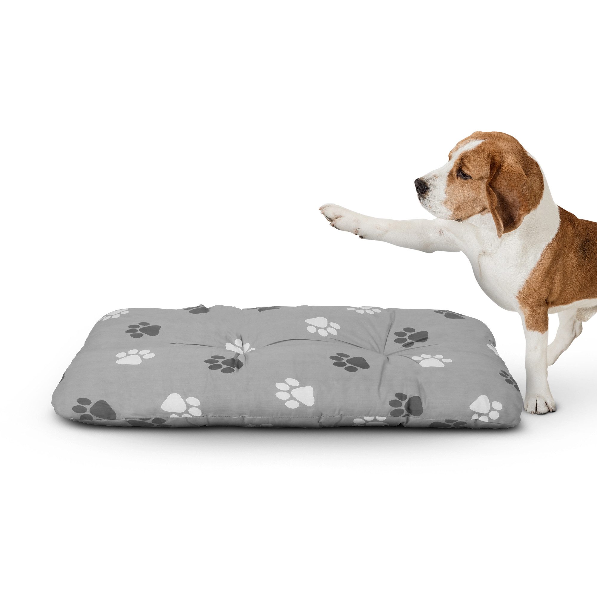 Bestlivings Tierkissen mit Pfoten Kassettensteppung, Polyester, 70x100 cm (große Hunde), kuschelweich, 40°C waschbar