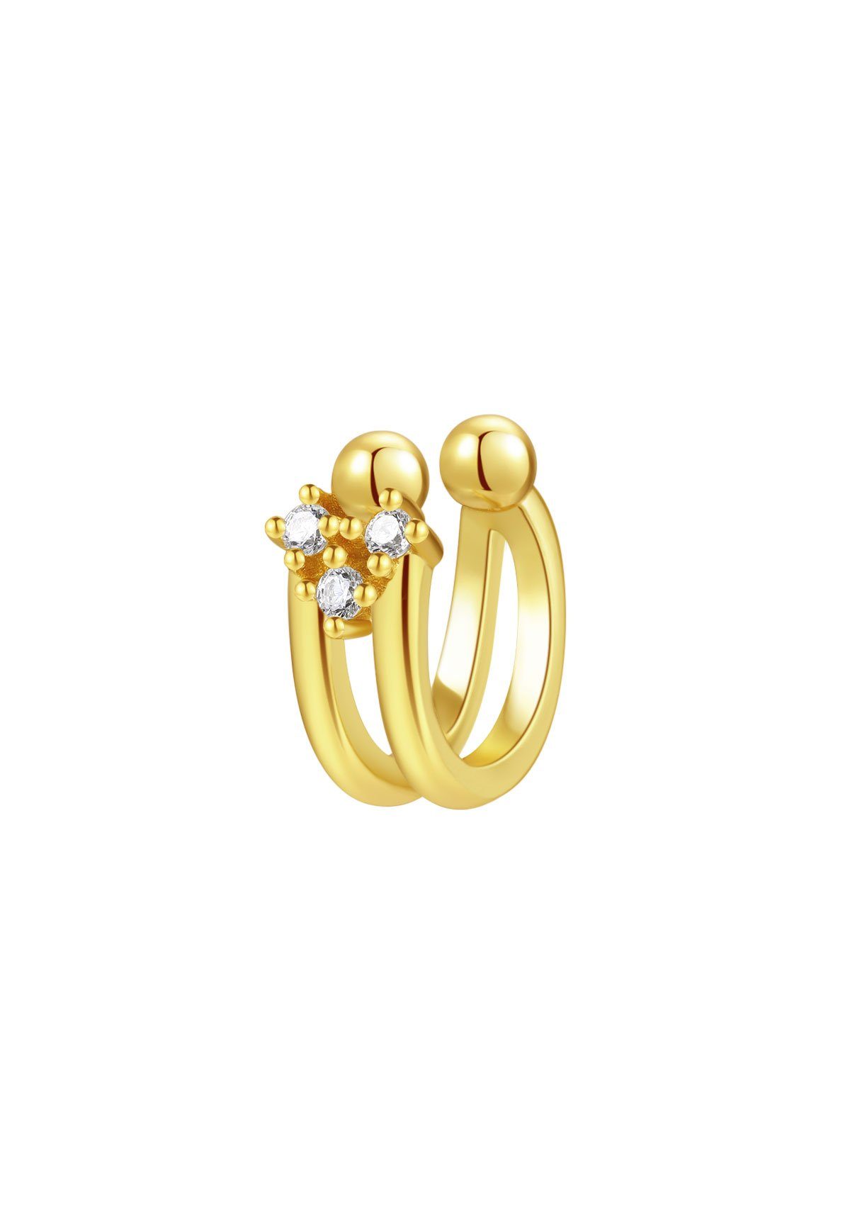 Ohrklemme Sterne klein, Ear Cuff ohne Loch Damen Silber 925