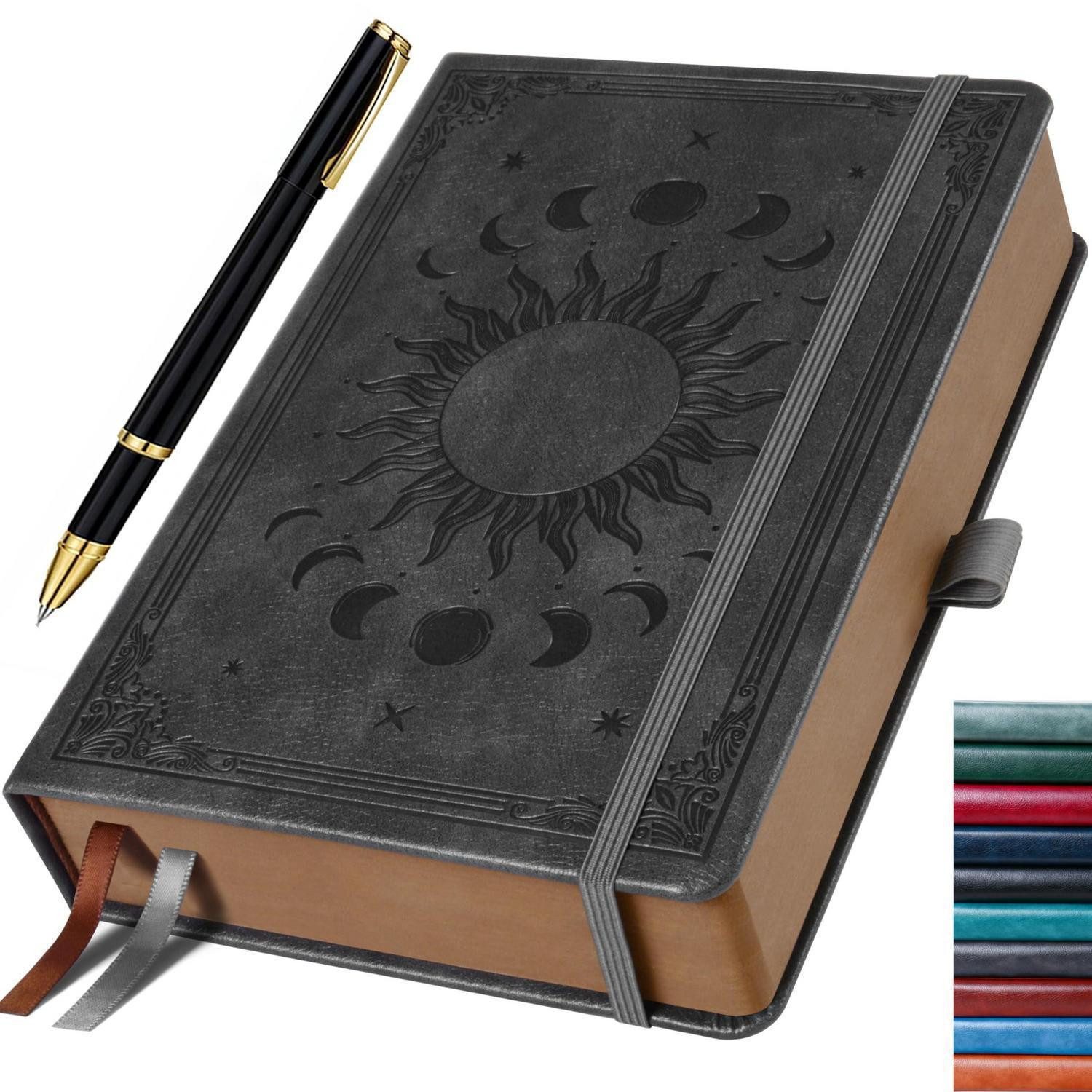 LuxusKollektion Tagebuch Notizbuch Tagebuch Hardcover Dunkelgrau Liniert