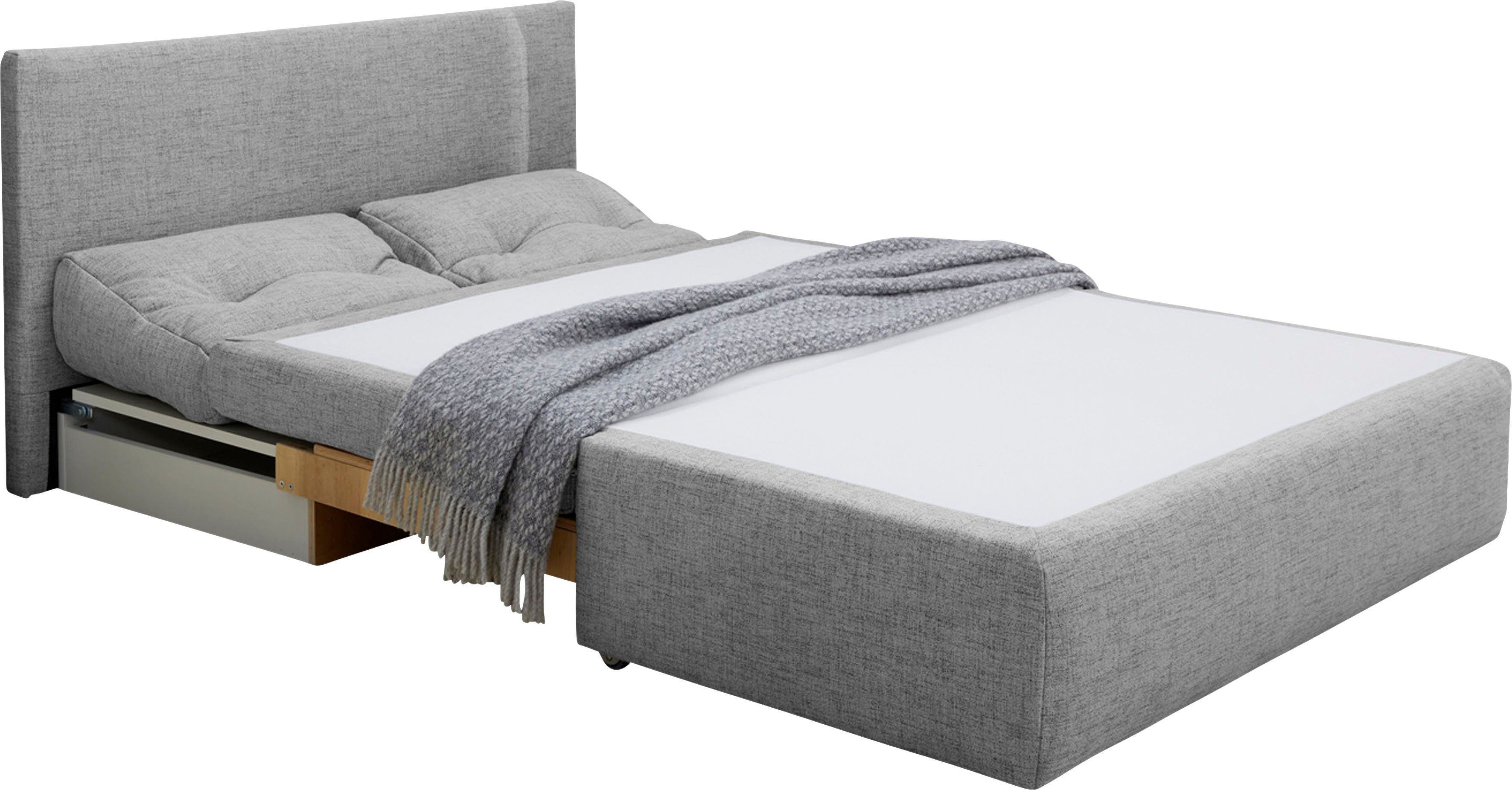 Jockenhöfer Gruppe Schlafsofa Torben, B: 130 cm, Liegefl. 126x191 cm, mit Bettfunktion, Bettkasten & Rückenkissen