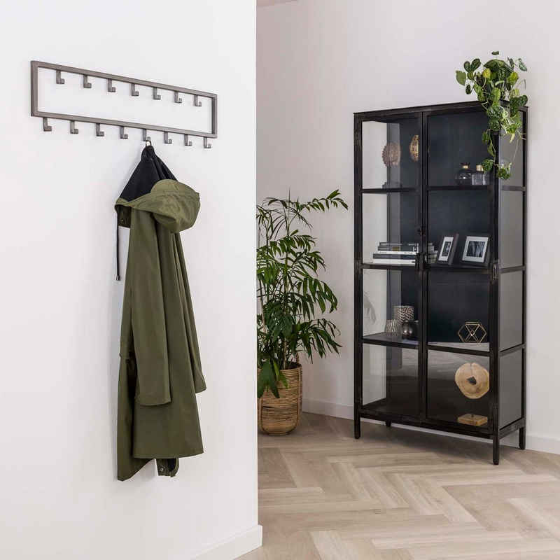 RINGO-Living Kleiderständer »Stahl Garderobe Raj mit 15 Haken in Silber-matt«, Möbel
