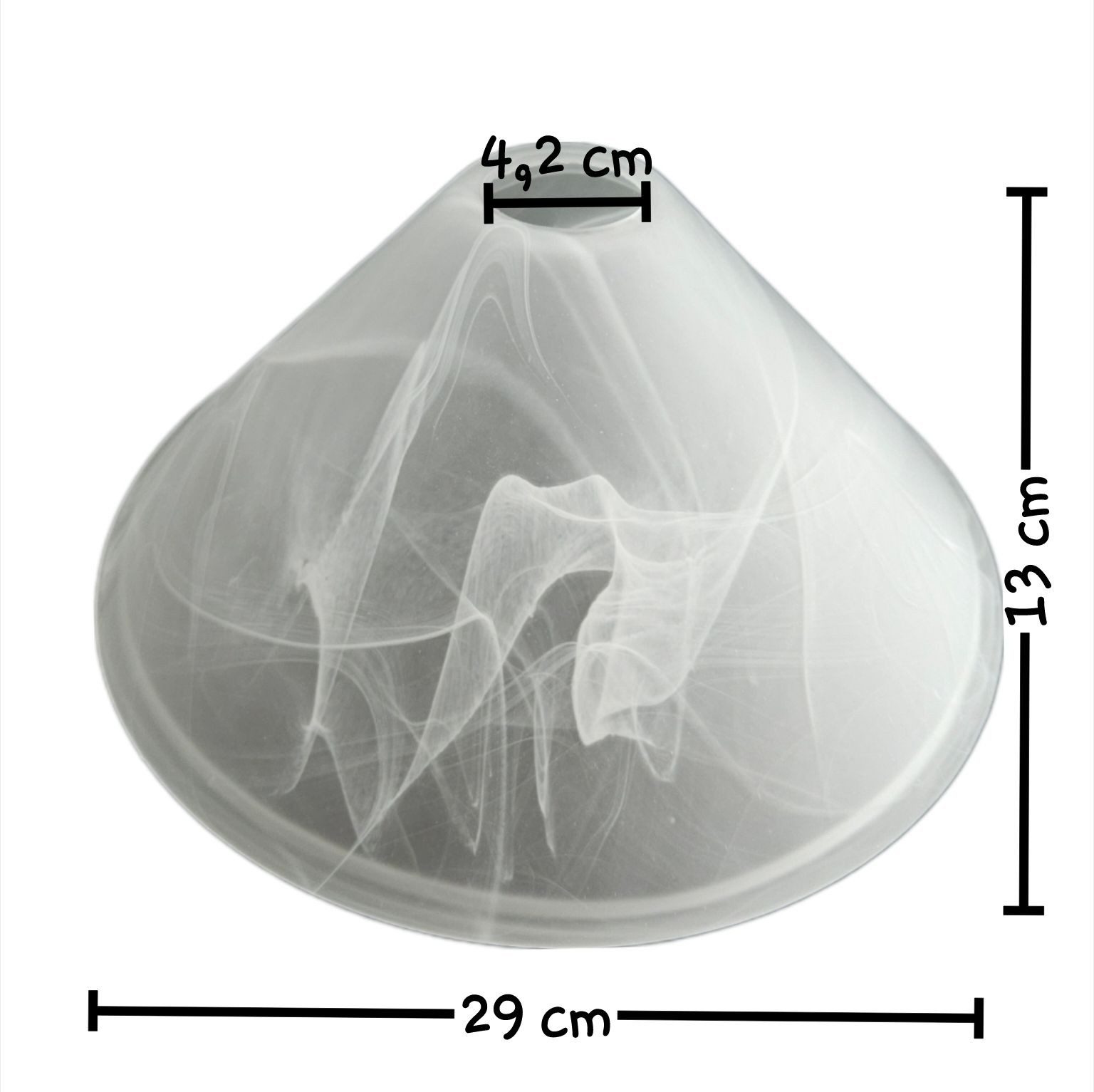 Lichthandel Hoch Lampenschirm Lampenglas Leuchtenglas Leuchte alabasterfarb günstig online kaufen
