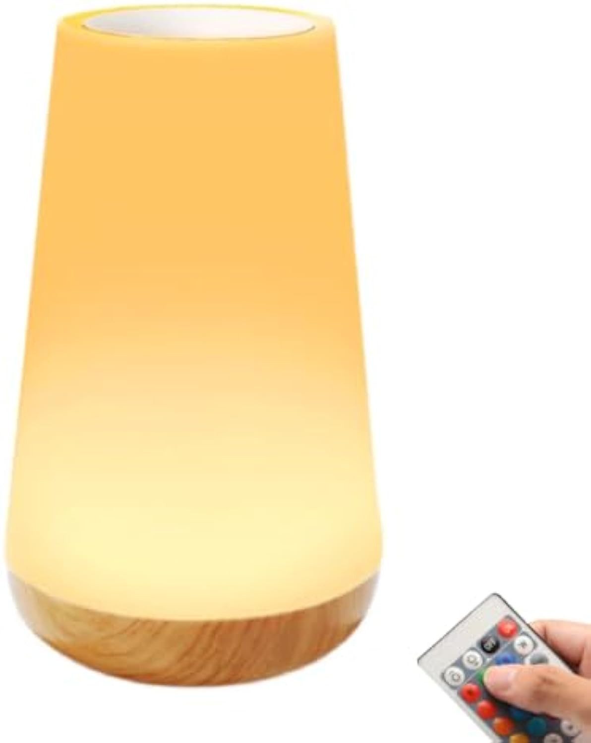 Jioson LED Nachttischlampe Tischlampen Tischleuchte RGB Touch Dimmbar Schreibtischlampe Leuchten, 13 Farbe, verstellbar, Farbwechsler, mit Fernbedienung, Farbeinstellung durch Berührung 3 Modi 5-stufiges Dimmen Zeitschaltuhr