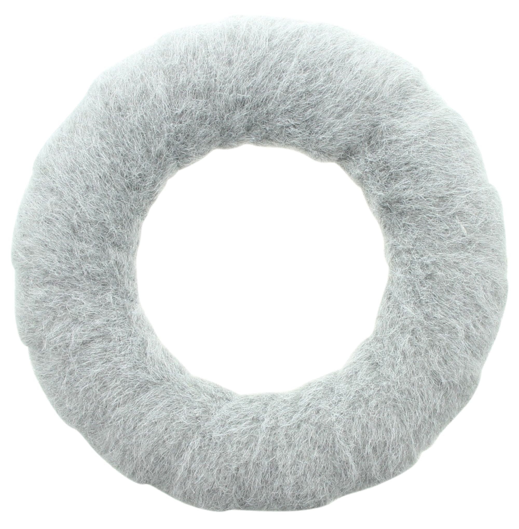 Dekoleidenschaft Dekokranz "Grey" Tischkranz aus Filz, grau, Ø 34 cm, Filzkranz, Wandkranz, Kranz
