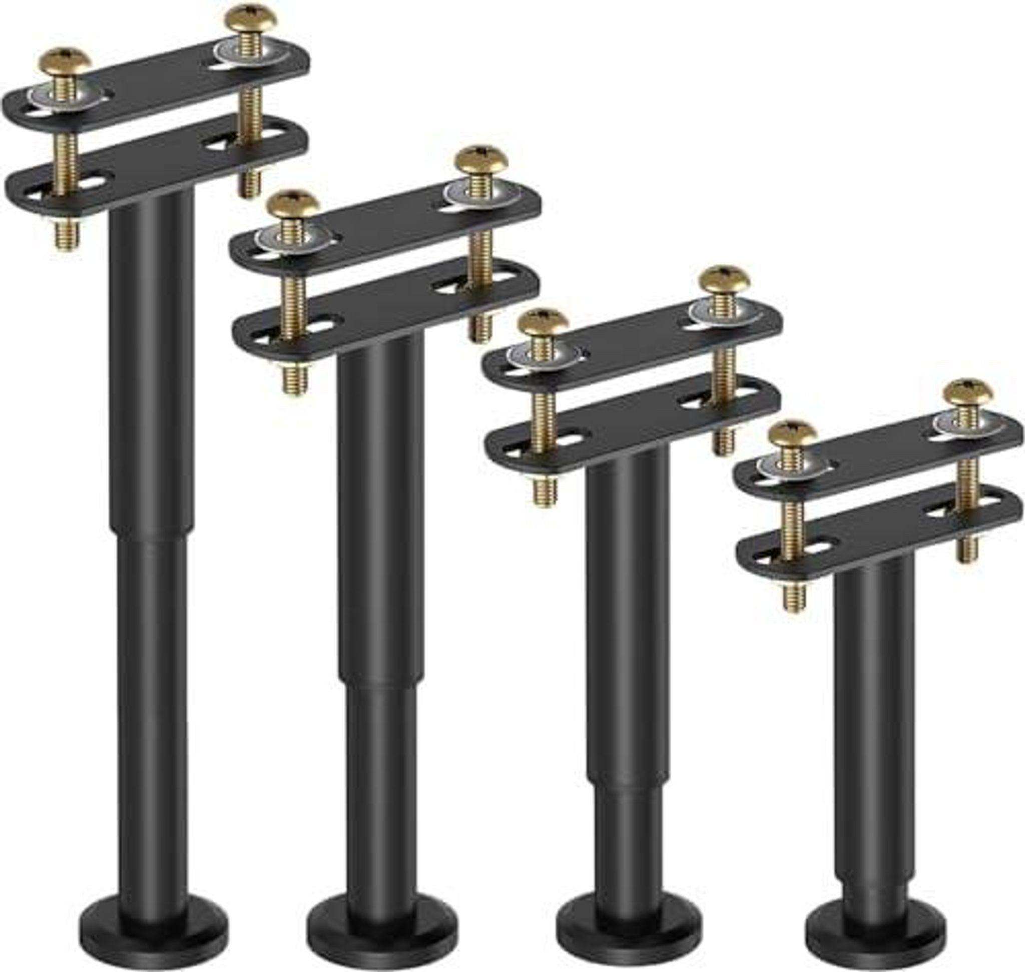 FELIXLEO Möbelfuß 4 verstellbare Bettbeine 18-33cm Metall Bettstützbeine für Bett