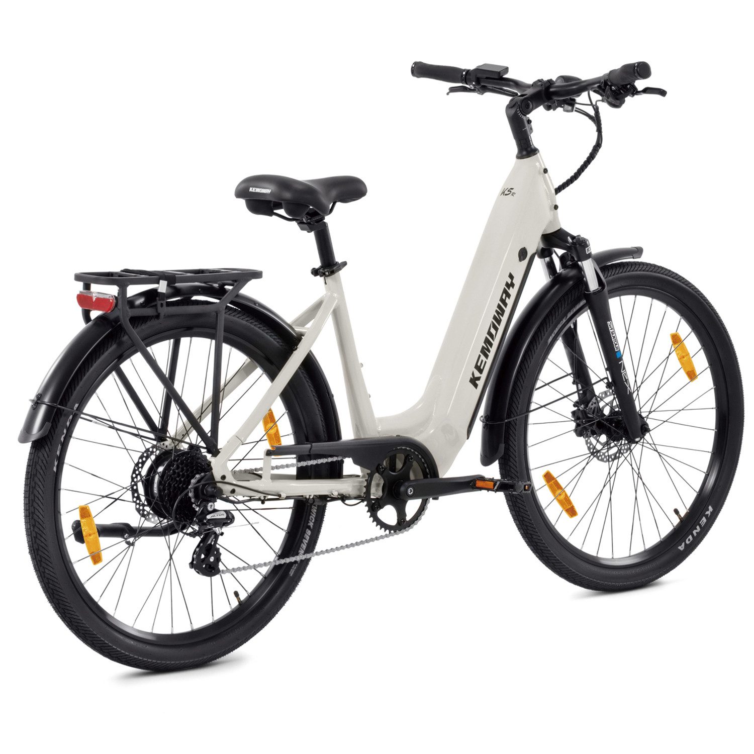 KEMOWAY E-Bike Cityrad E-Bike 27,5 Zoll City E-Bike 250W Heckmotor 48V 720Wh Akku K5R, 8 Gang SHIMANO Altus RD-M310-L Schaltwerk, Kettenschaltung, Heckmotor, 720 Wh