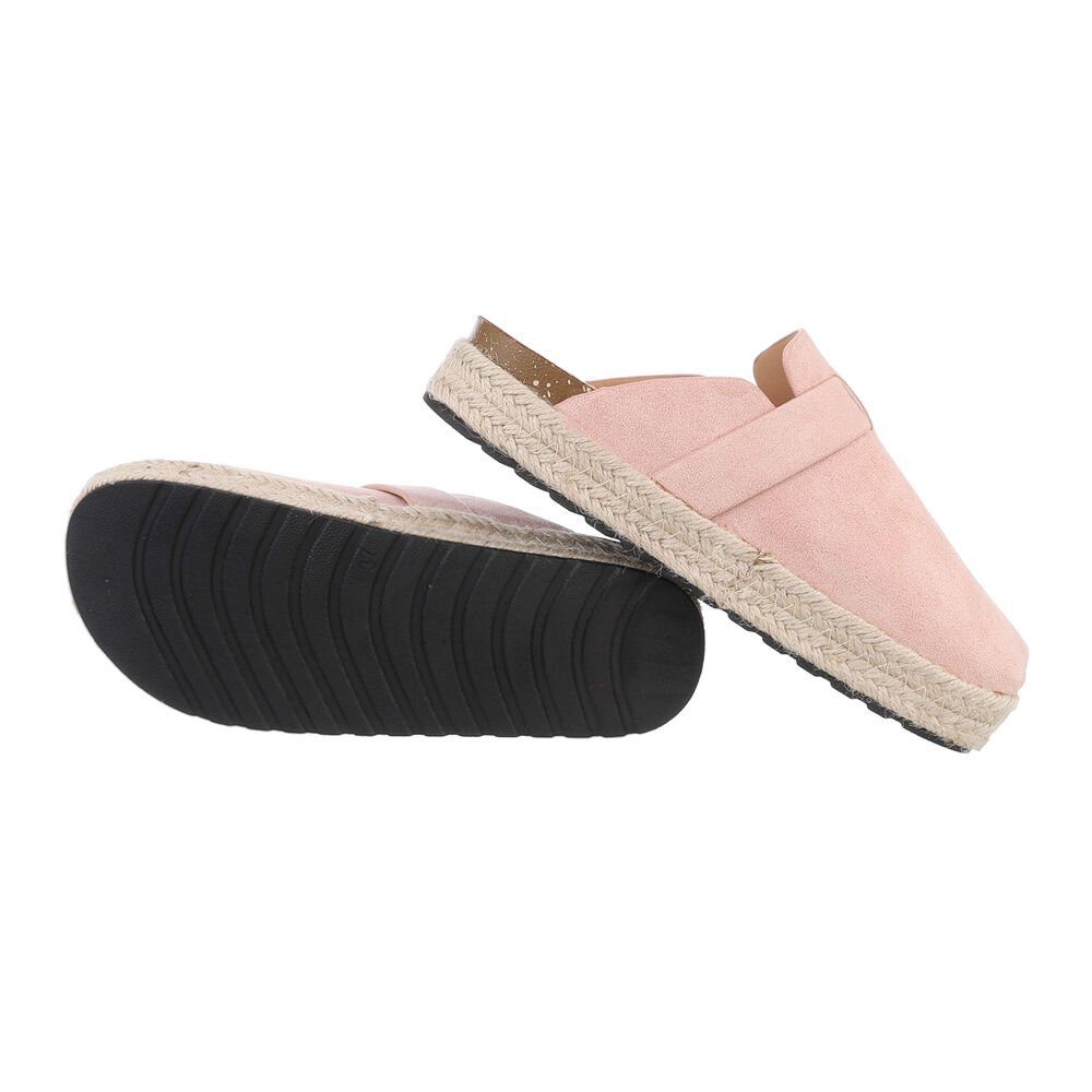 Ital-Design Damen Mules Freizeit Pantolette Flach Pantoletten in Altrosa günstig online kaufen