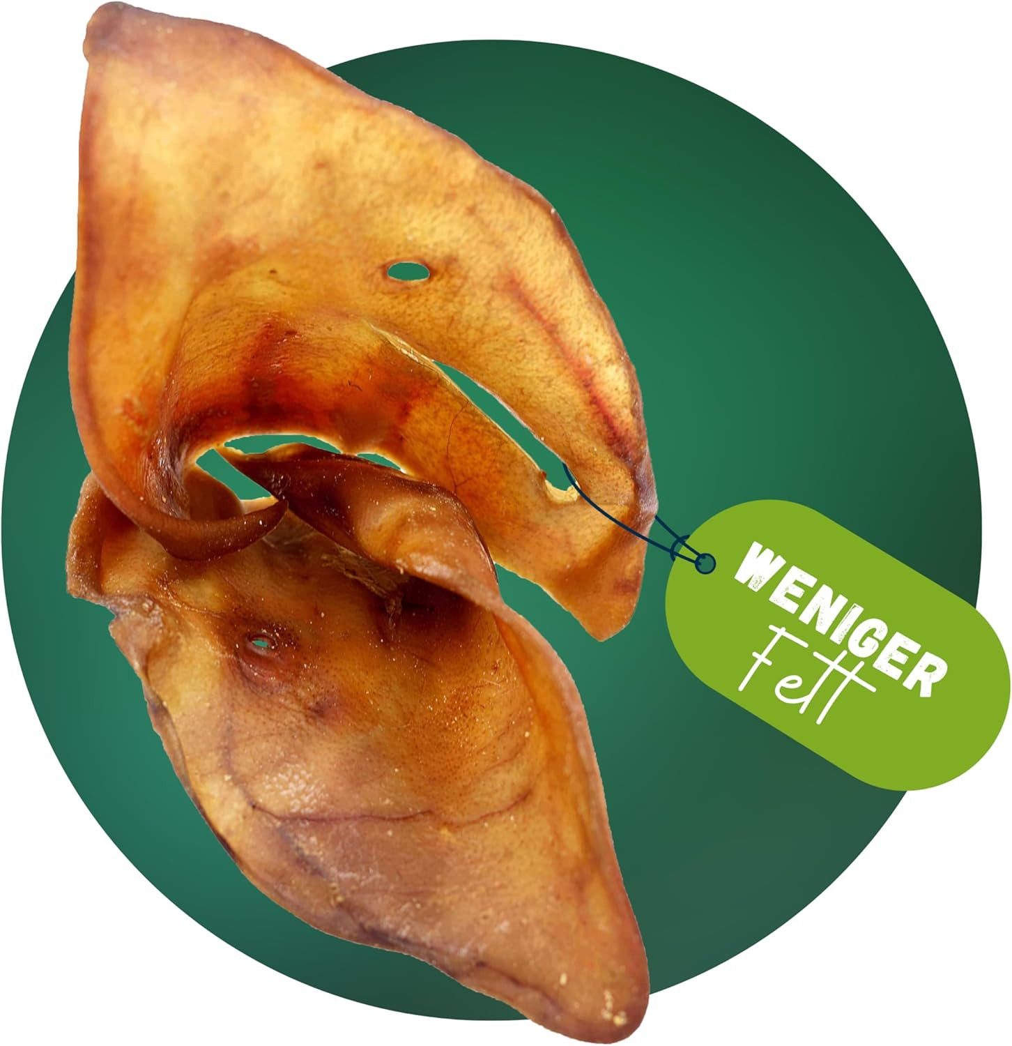 Breers Pet Food Schweineohren getrocknet Light 1 kg Kausnack Hundeleckerlie, Einzelfuttermittel für: Hunde, Harter Kauartikel, Leckerli getreidefrei, Hundesnack zuckerfrei