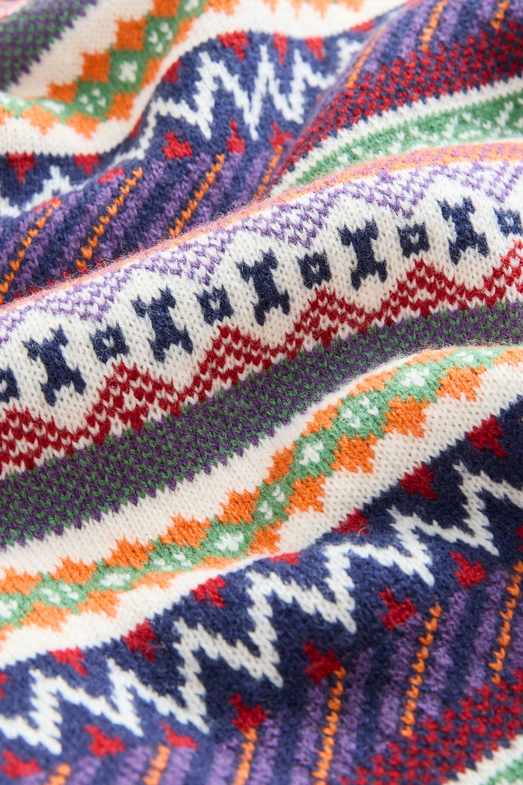 Next Norwegerpullover Regular Fit Rundhalspullover mit Wolle Fairisle (1-tlg)