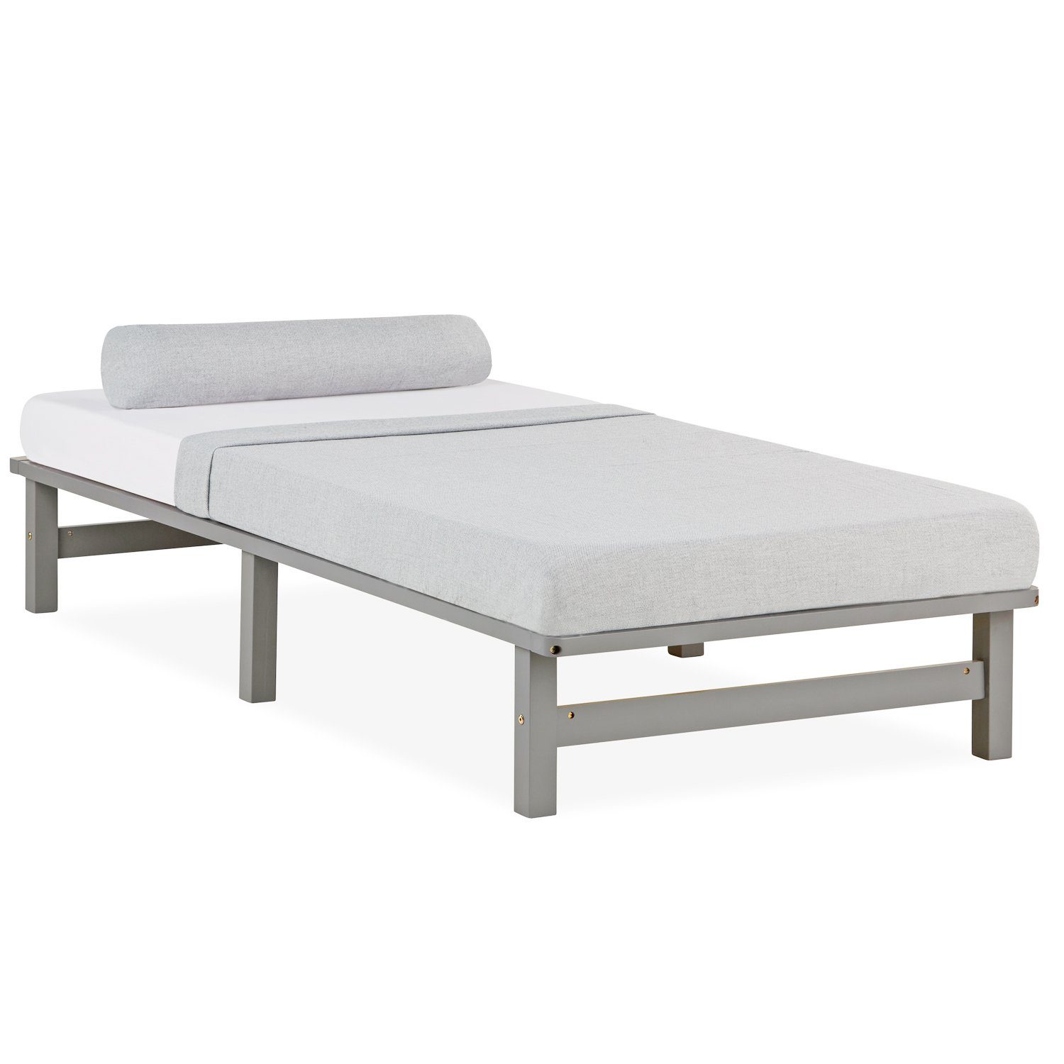 Homestyle4u Holzbett 90/100/140x200 Palettenbett Massivholzbett Futonbett günstig online kaufen