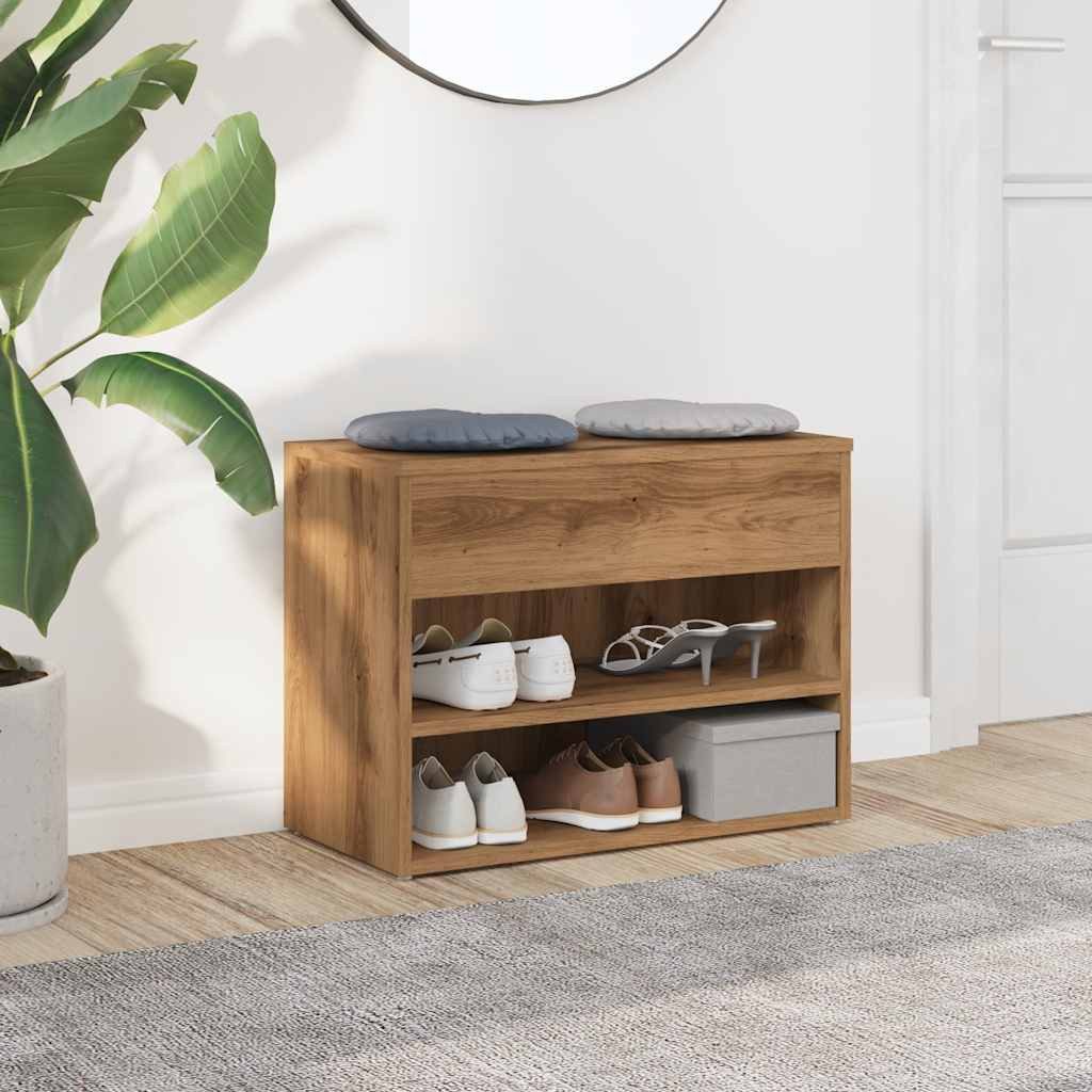 vidaXL Schuhregal Schuhbank Artisan-Eiche 60x30x45 cm günstig online kaufen