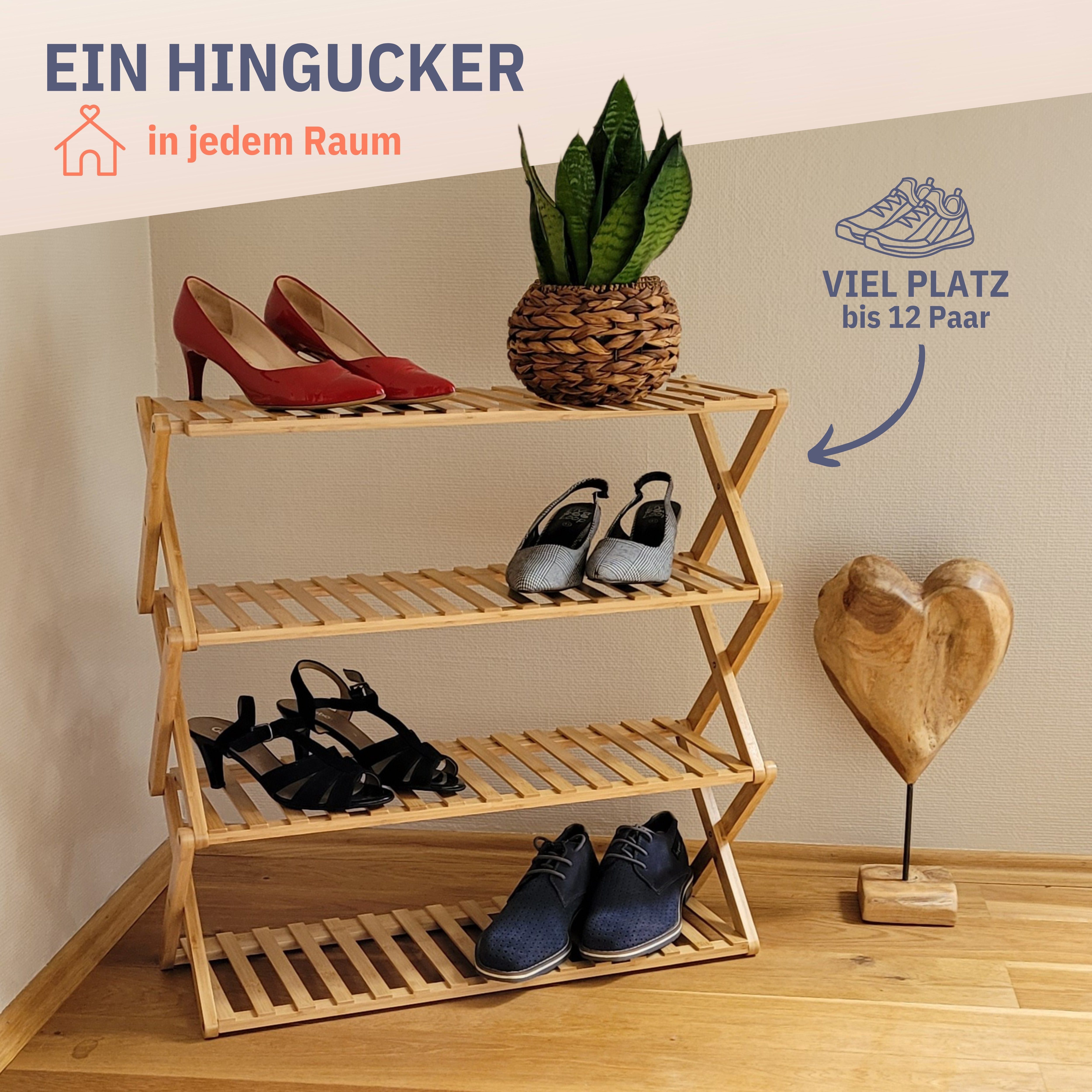 Felino Schuhregal Schuhablage Organizer aus Bambus günstig online kaufen